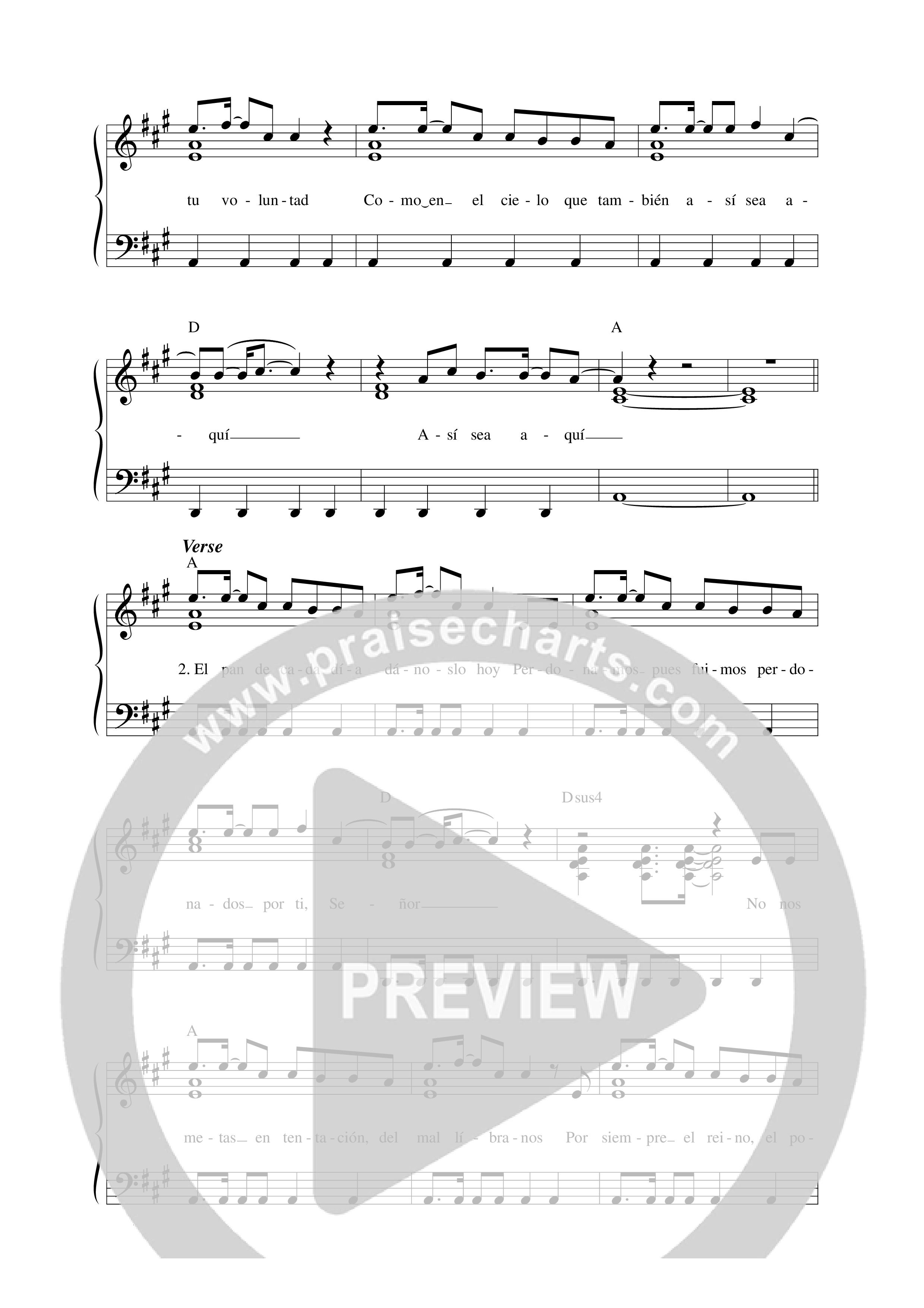 Amén Lead Sheet Melody (Música Más Vida)