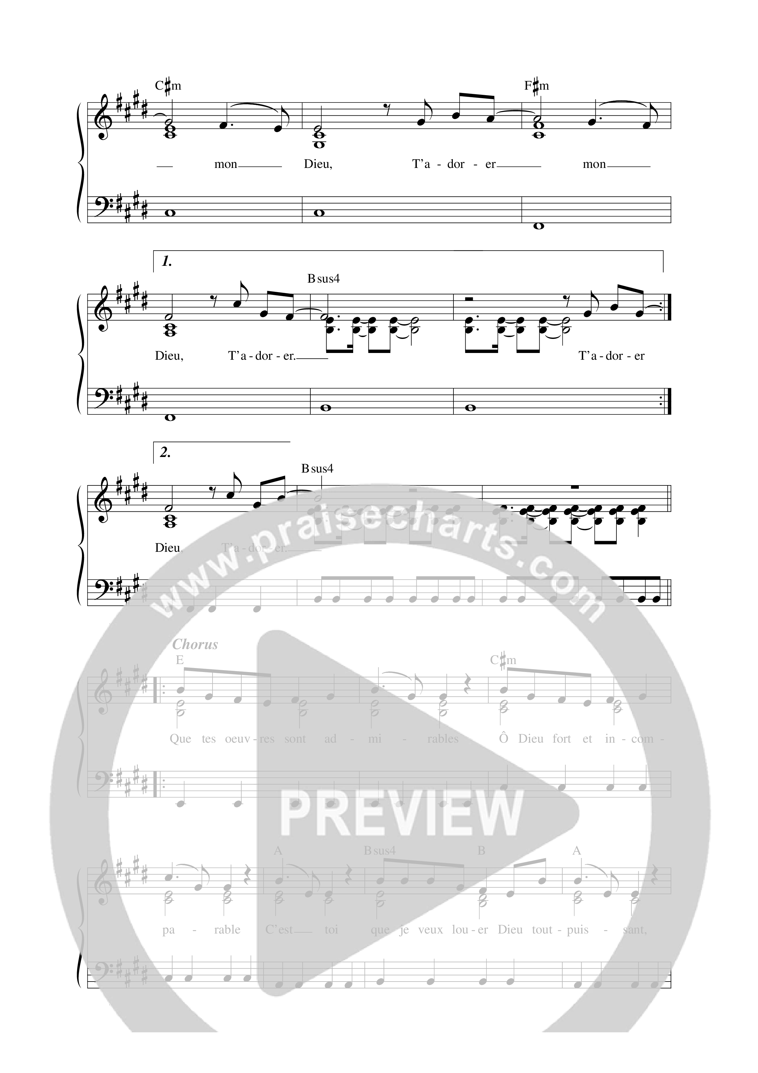 Que tes œuvres sont admirables Lead Sheet Melody (Matt Marvane & RESISTANCE)