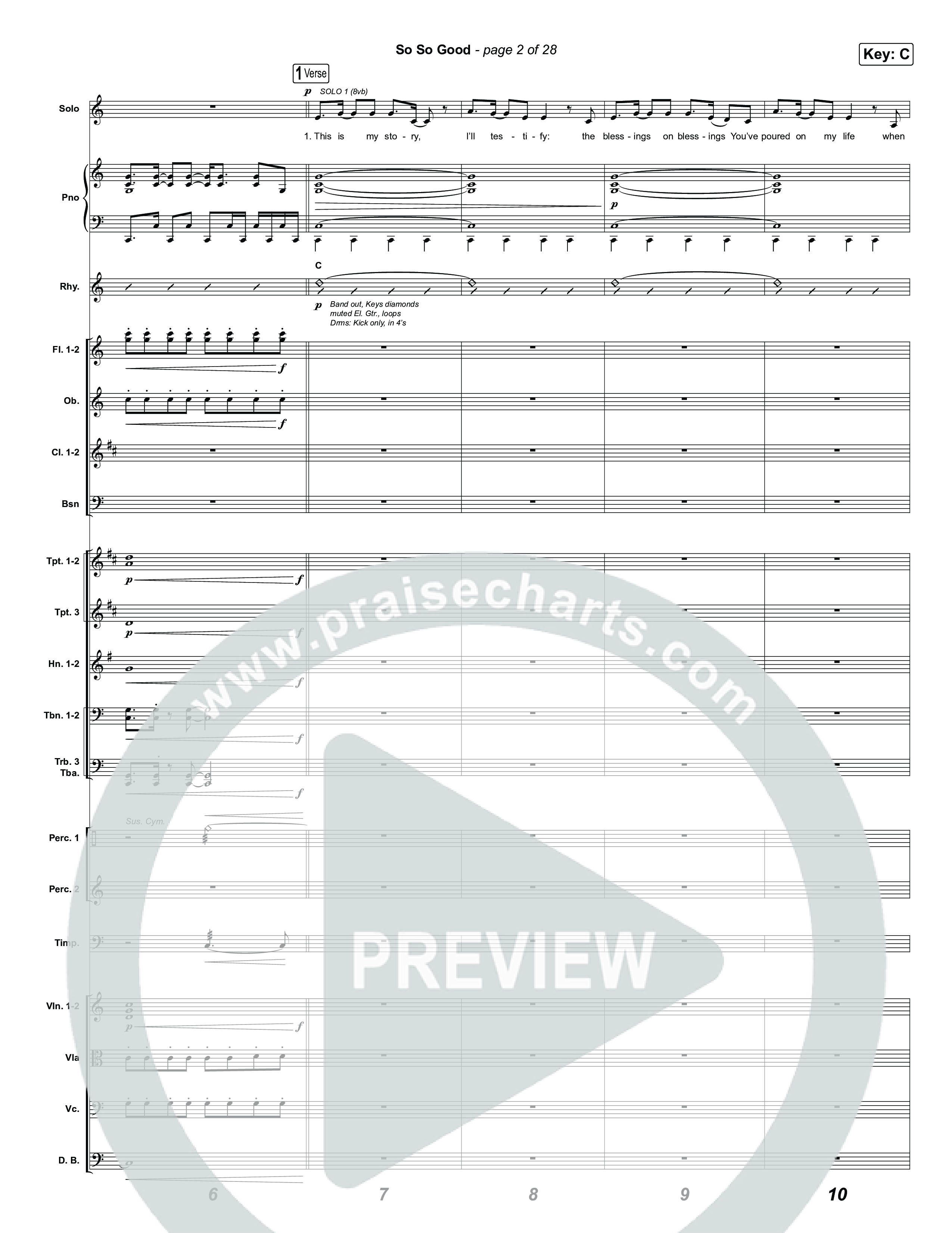 So So Good (Choral/SATB) Orchestration (Travis Cottrell / Brooke Voland / Arr. Mason Brown)