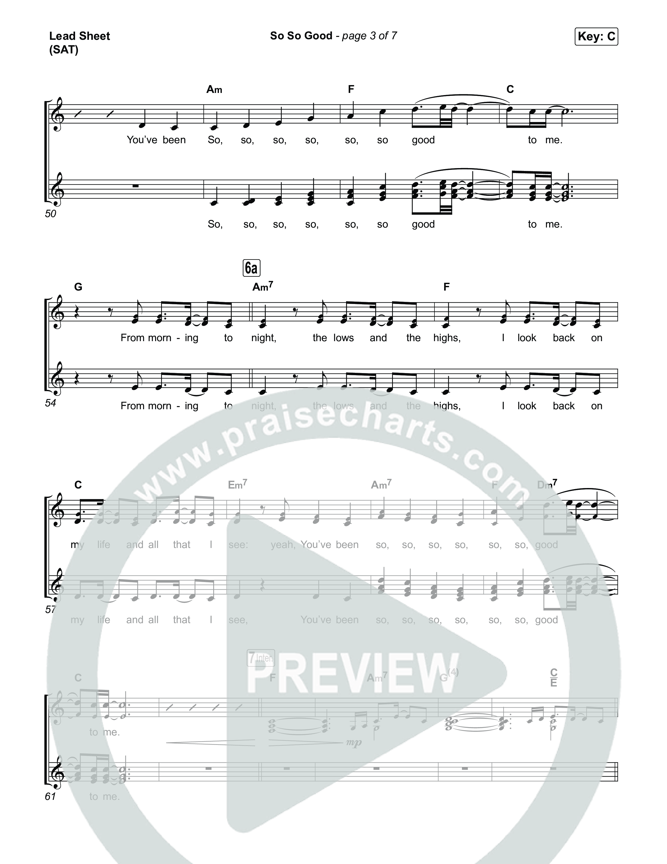 So So Good (Choral/SATB) Lead Sheet (SAT) (Travis Cottrell / Brooke Voland / Arr. Mason Brown)