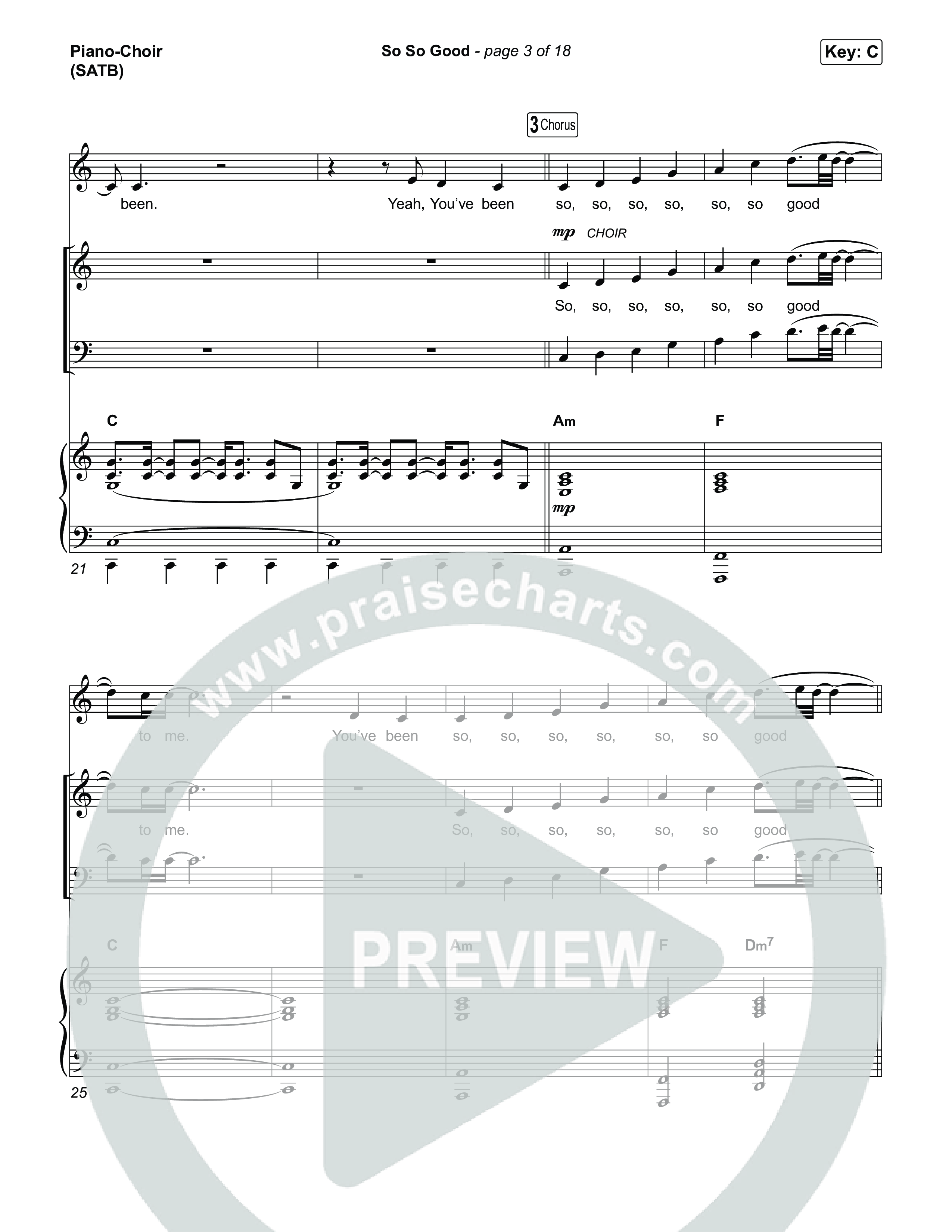 So So Good (Choral/SATB) Piano/Vocal (SATB) (Travis Cottrell / Brooke Voland / Arr. Mason Brown)