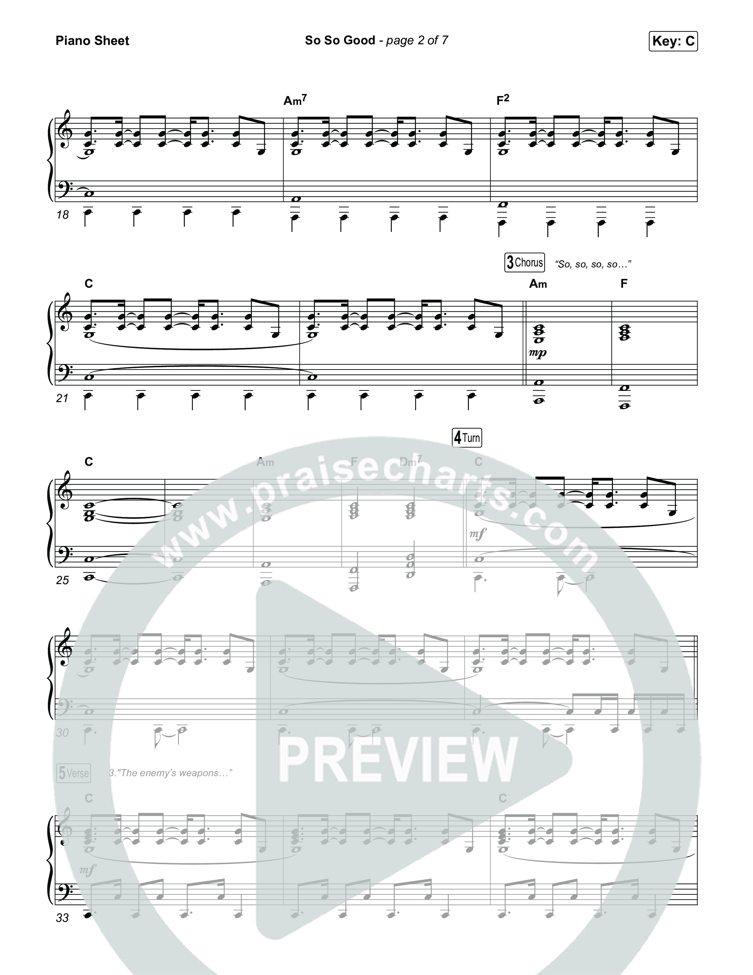 So So Good (Choral/SATB) Piano Sheet (Travis Cottrell / Brooke Voland / Arr. Mason Brown)