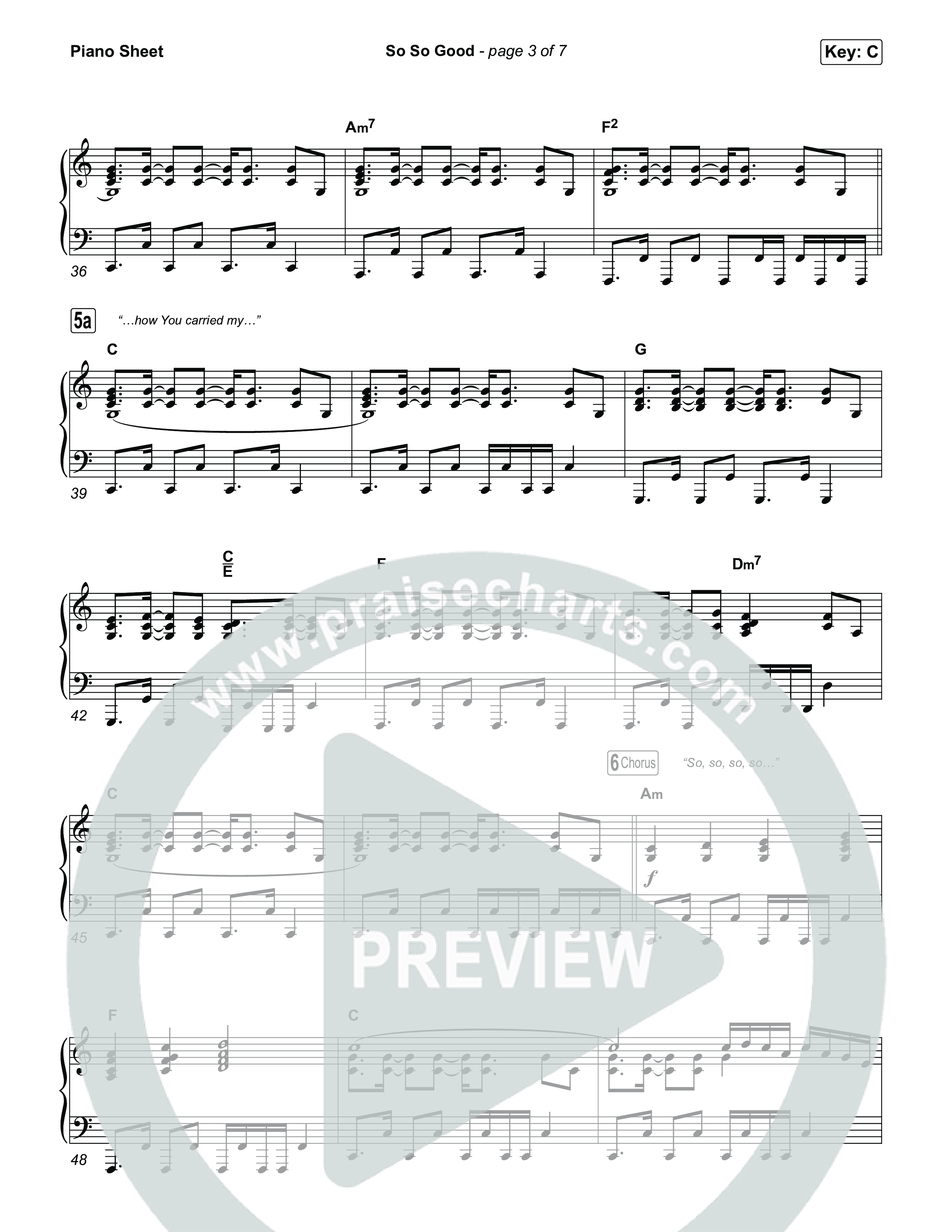 So So Good (Choral/SATB) Piano Sheet (Travis Cottrell / Brooke Voland / Arr. Mason Brown)