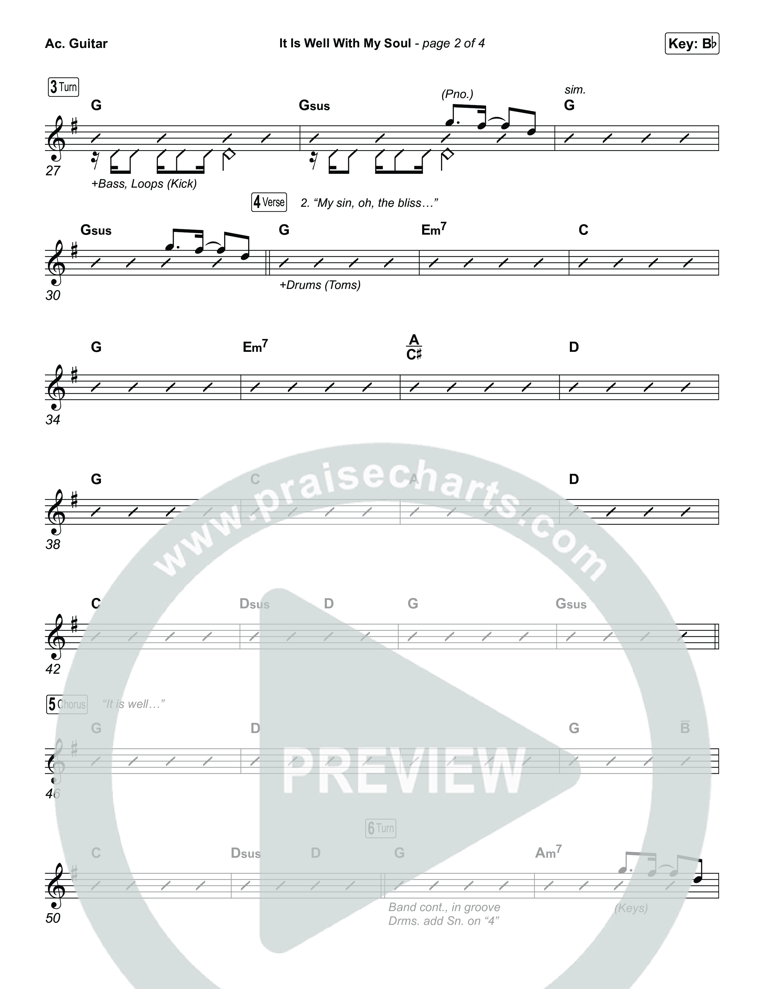 It Is Well With My Soul (Choral/SATB) Acoustic Guitar (Travis Cottrell / Lily Cottrell / Arr. Mason Brown)