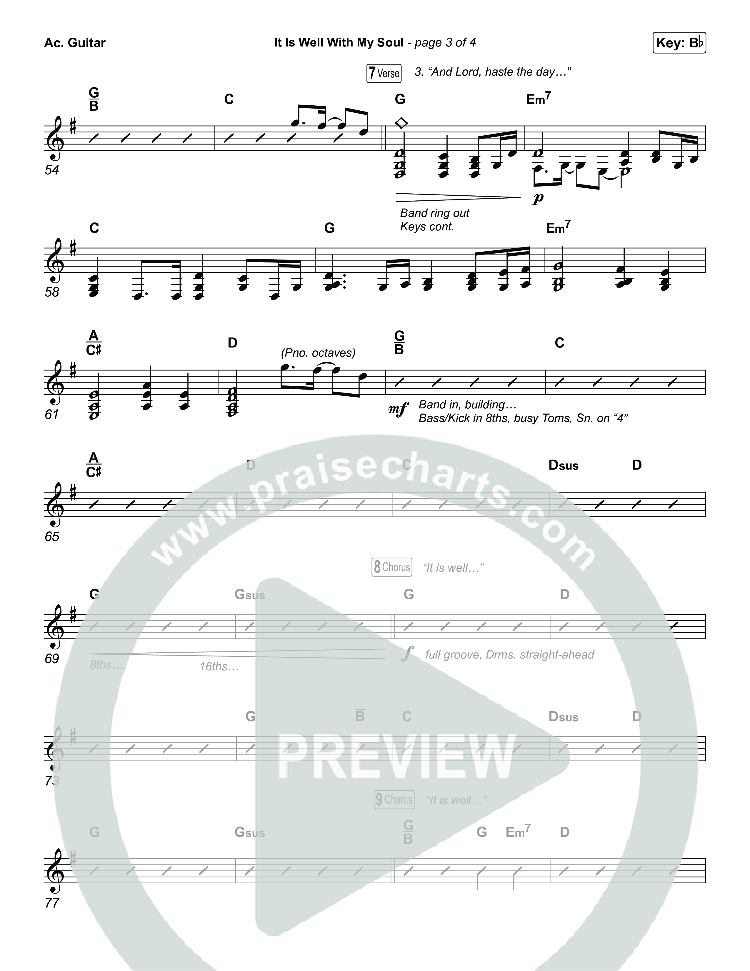 It Is Well With My Soul (Choral/SATB) Acoustic Guitar (Travis Cottrell / Lily Cottrell / Arr. Mason Brown)