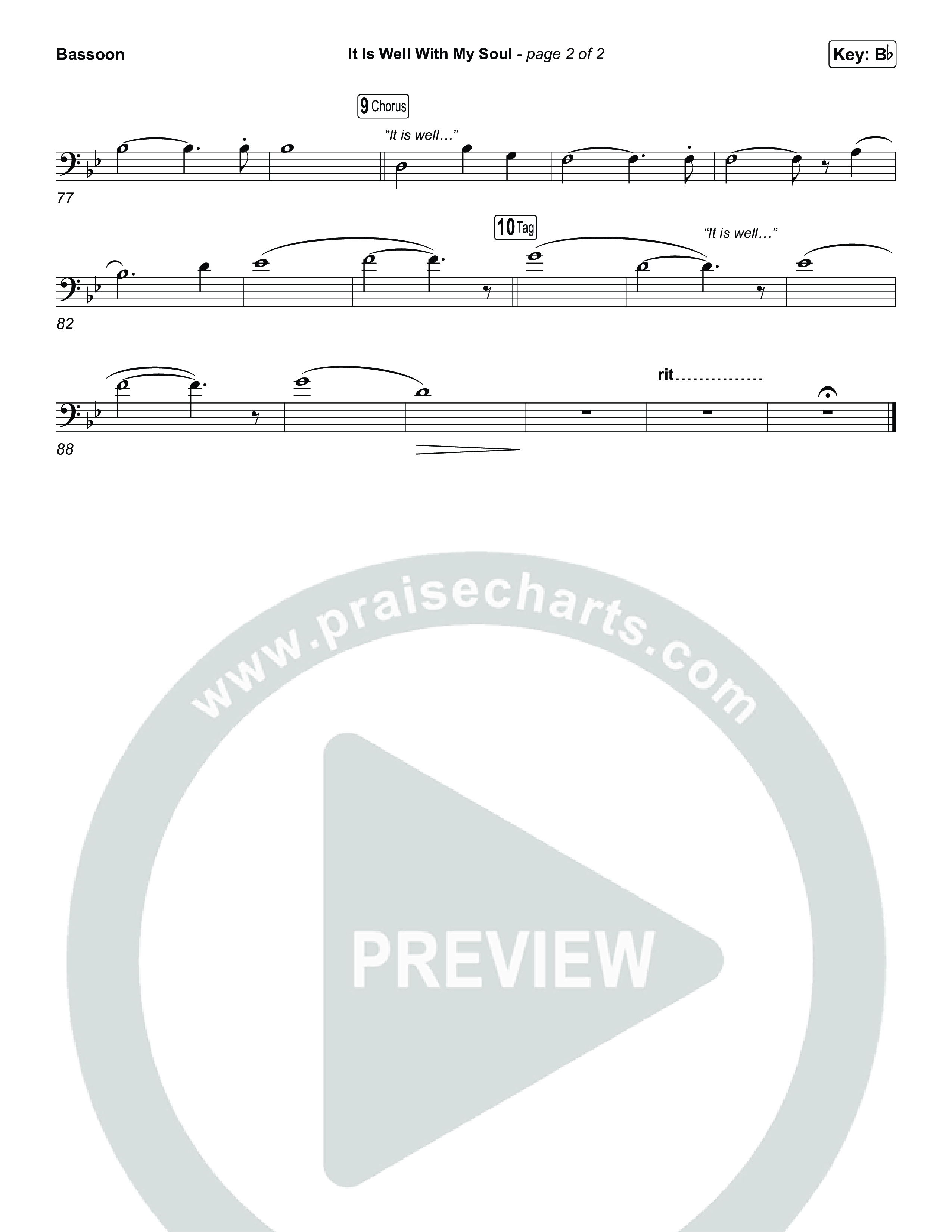 It Is Well With My Soul (Choral/SATB) Bassoon (Travis Cottrell / Lily Cottrell / Arr. Mason Brown)