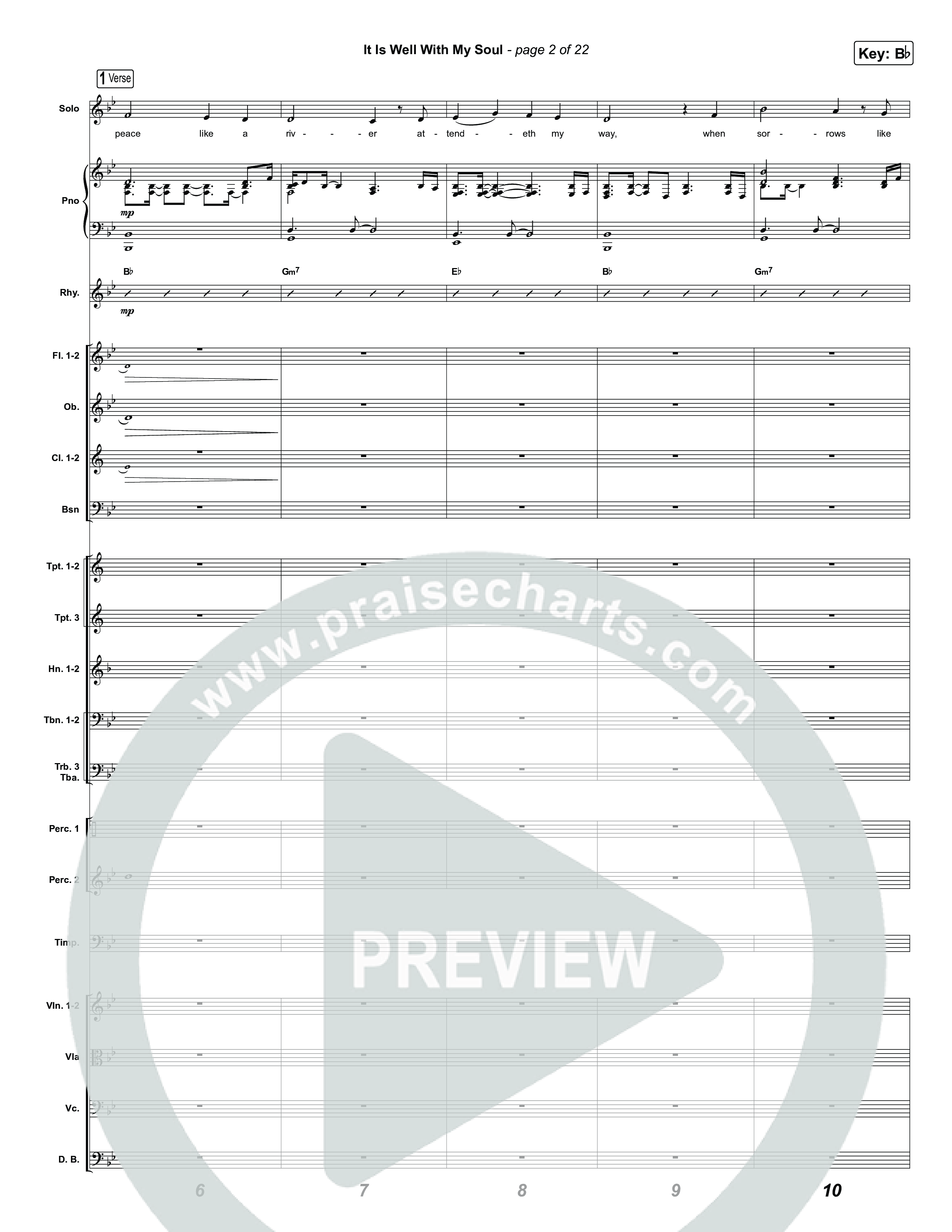 It Is Well With My Soul (Choral/SATB) Orchestration (Travis Cottrell / Lily Cottrell / Arr. Mason Brown)
