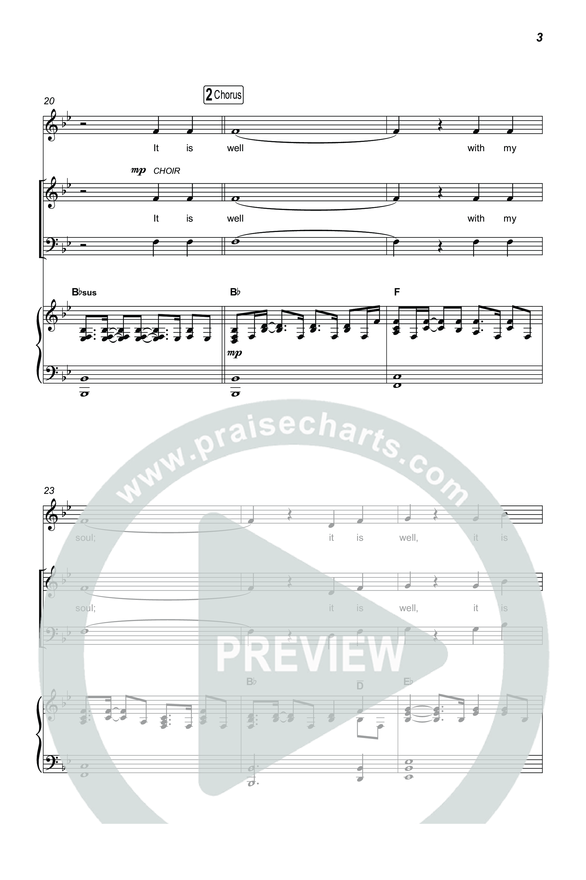 It Is Well With My Soul (Choral/SATB) Octavo (SATB & Pno) (Travis Cottrell / Lily Cottrell / Arr. Mason Brown)