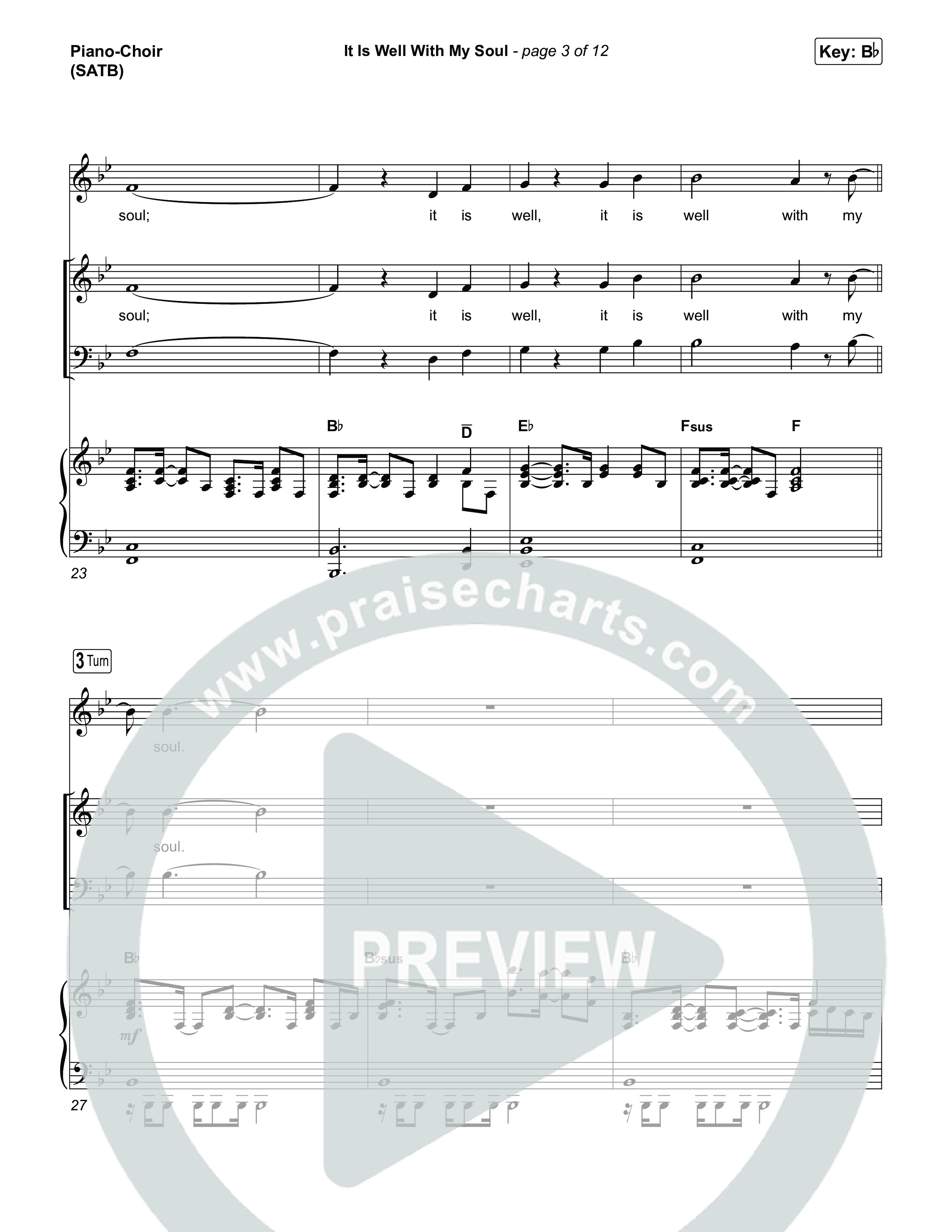 It Is Well With My Soul (Choral/SATB) Piano/Vocal (SATB) (Travis Cottrell / Lily Cottrell / Arr. Mason Brown)