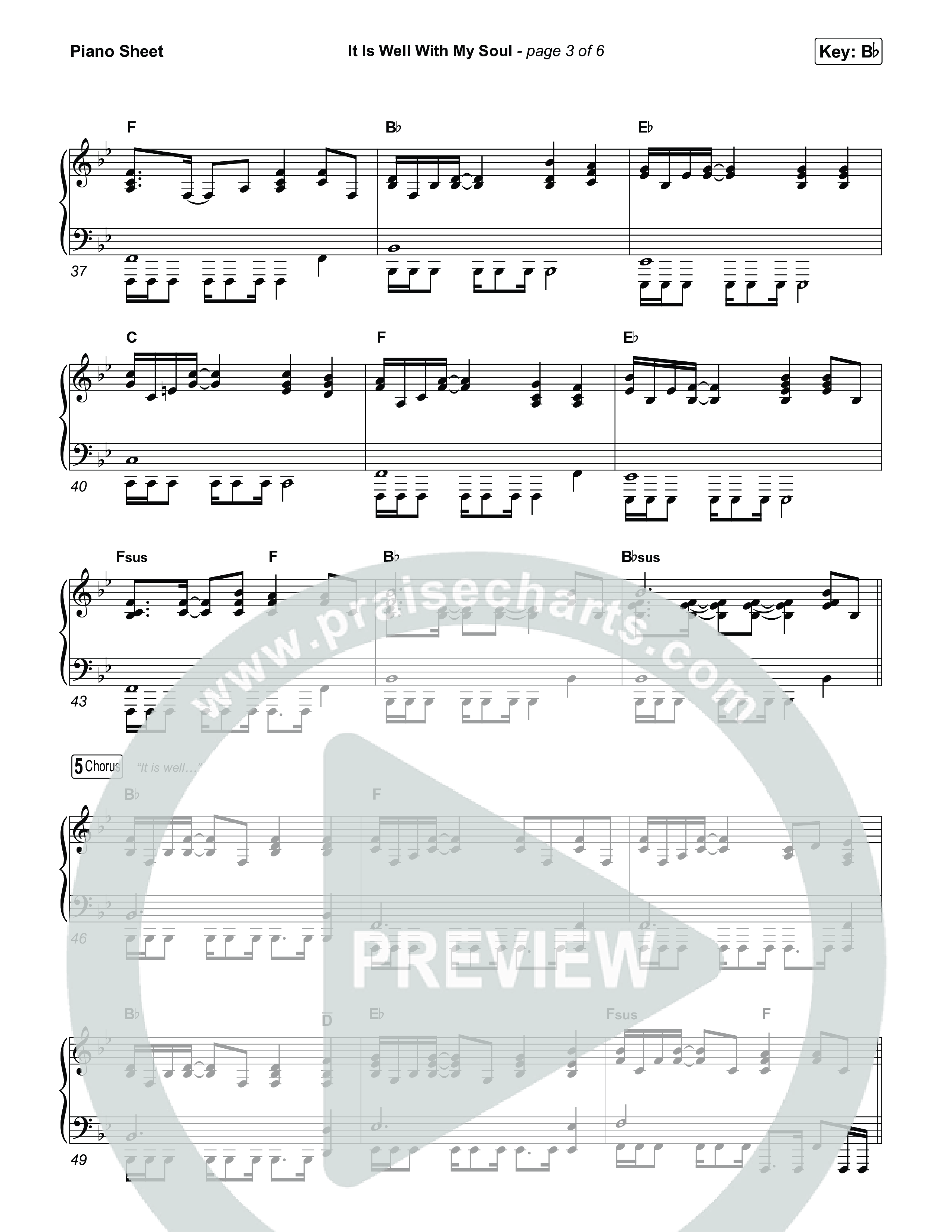 It Is Well With My Soul (Choral/SATB) Piano Sheet (Travis Cottrell / Lily Cottrell / Arr. Mason Brown)