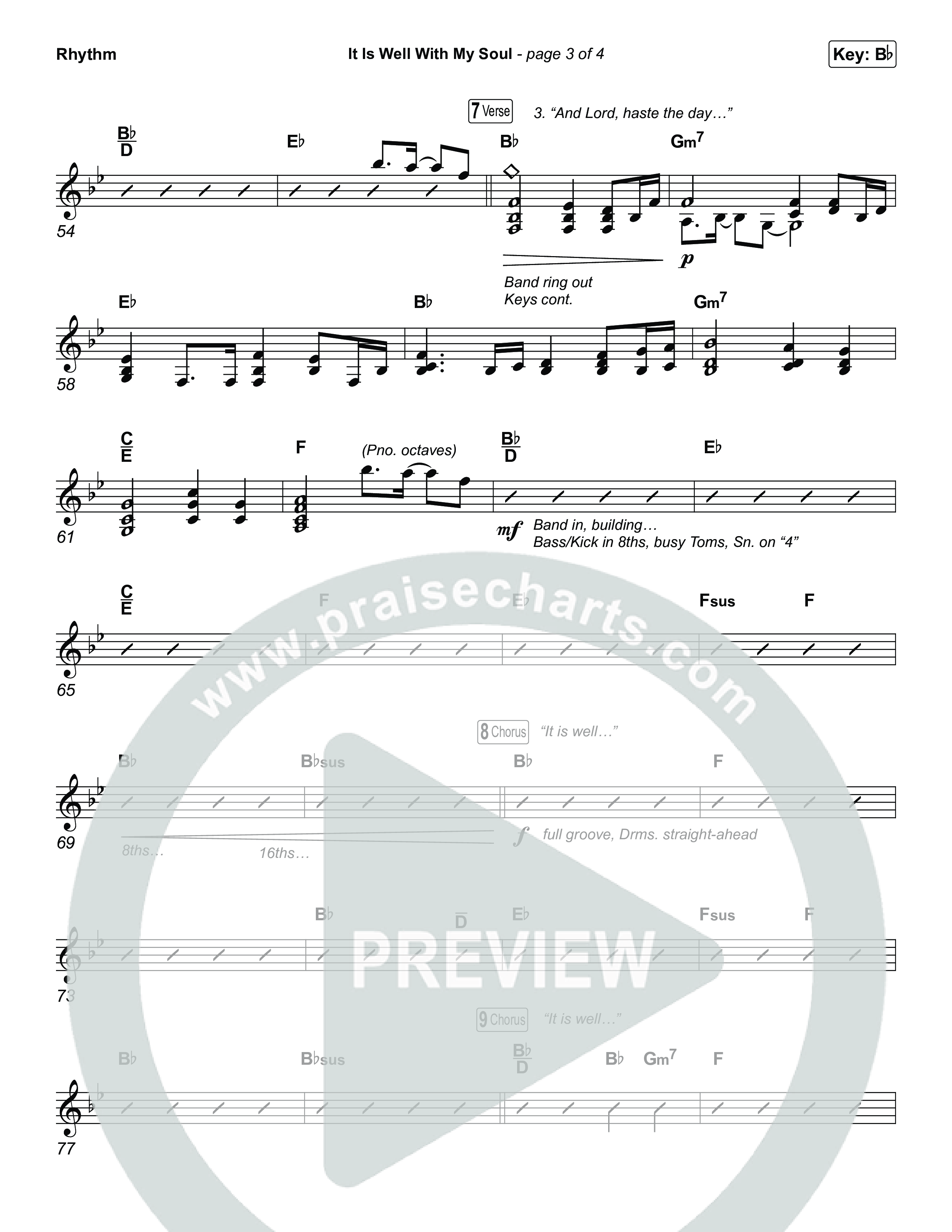 It Is Well With My Soul (Choral/SATB) Rhythm Pack (Travis Cottrell / Lily Cottrell / Arr. Mason Brown)