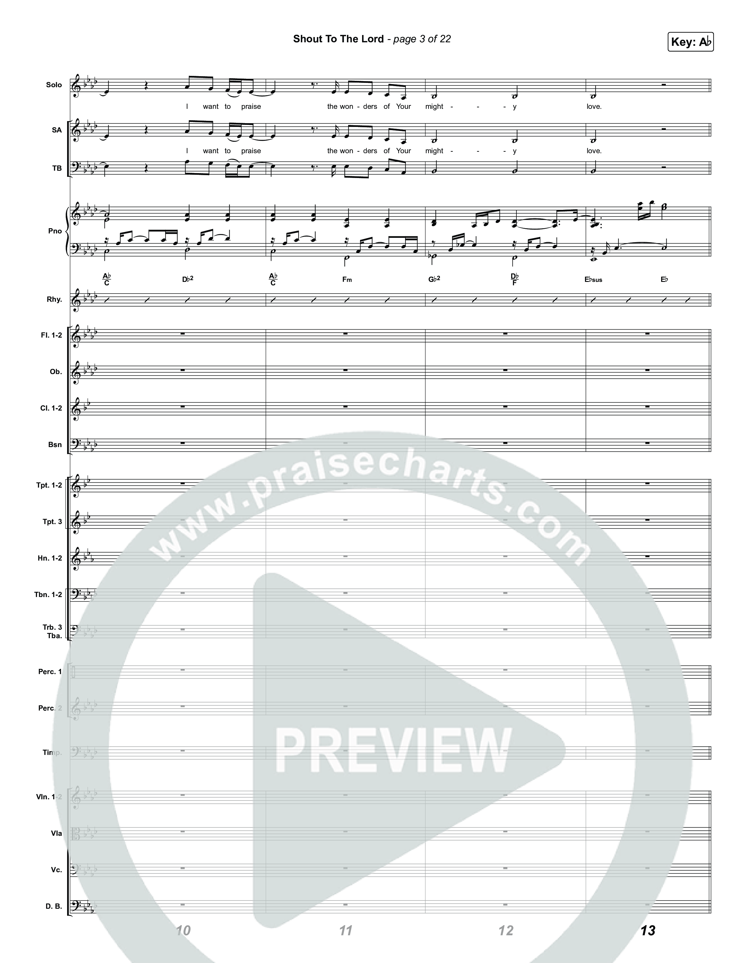Shout To The Lord (Choral/SATB) Conductor's Score (Travis Cottrell / Brooke Voland / Arr. Mason Brown)