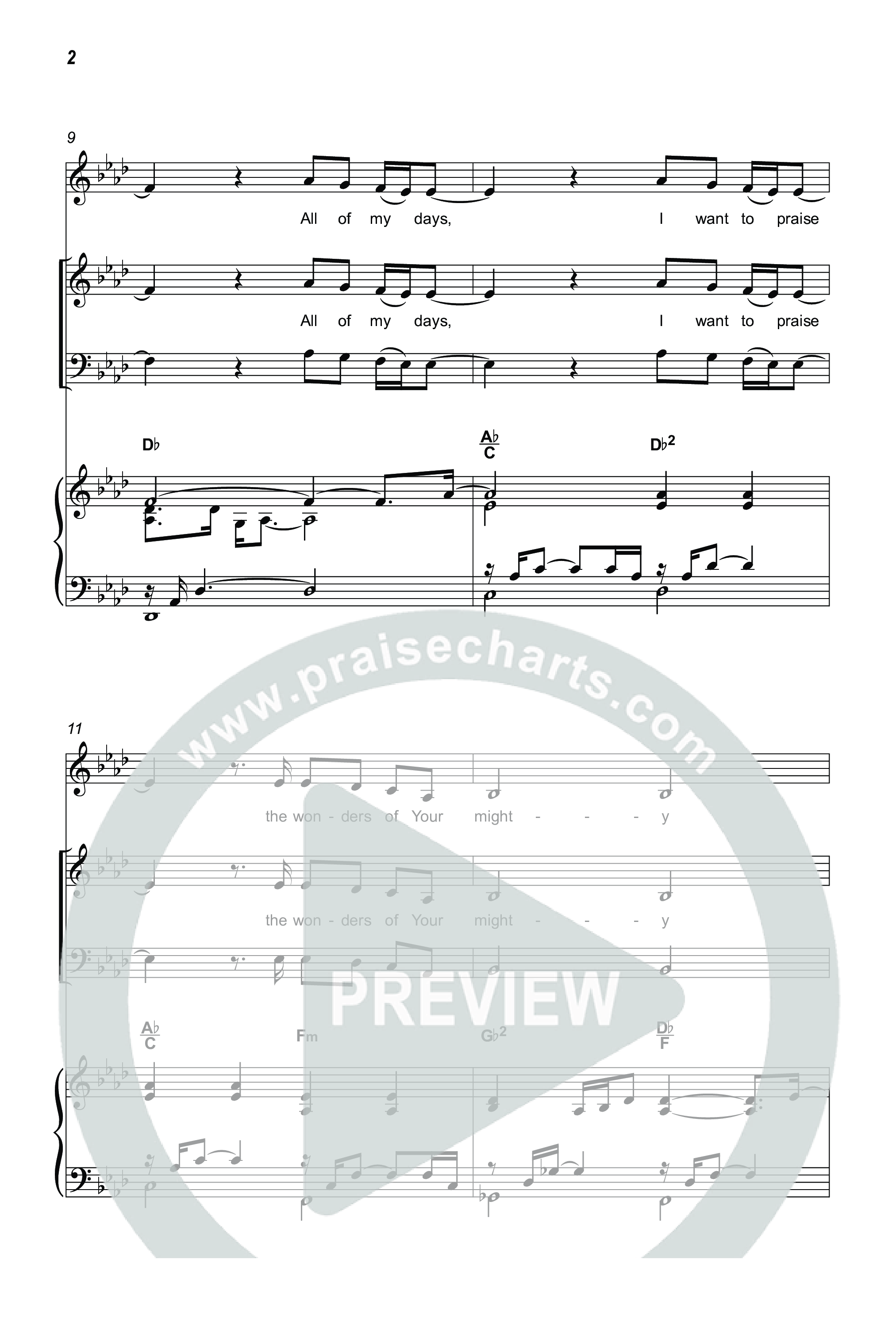 Shout To The Lord (Choral/SATB) Octavo (SATB & Pno) (Travis Cottrell / Brooke Voland / Arr. Mason Brown)