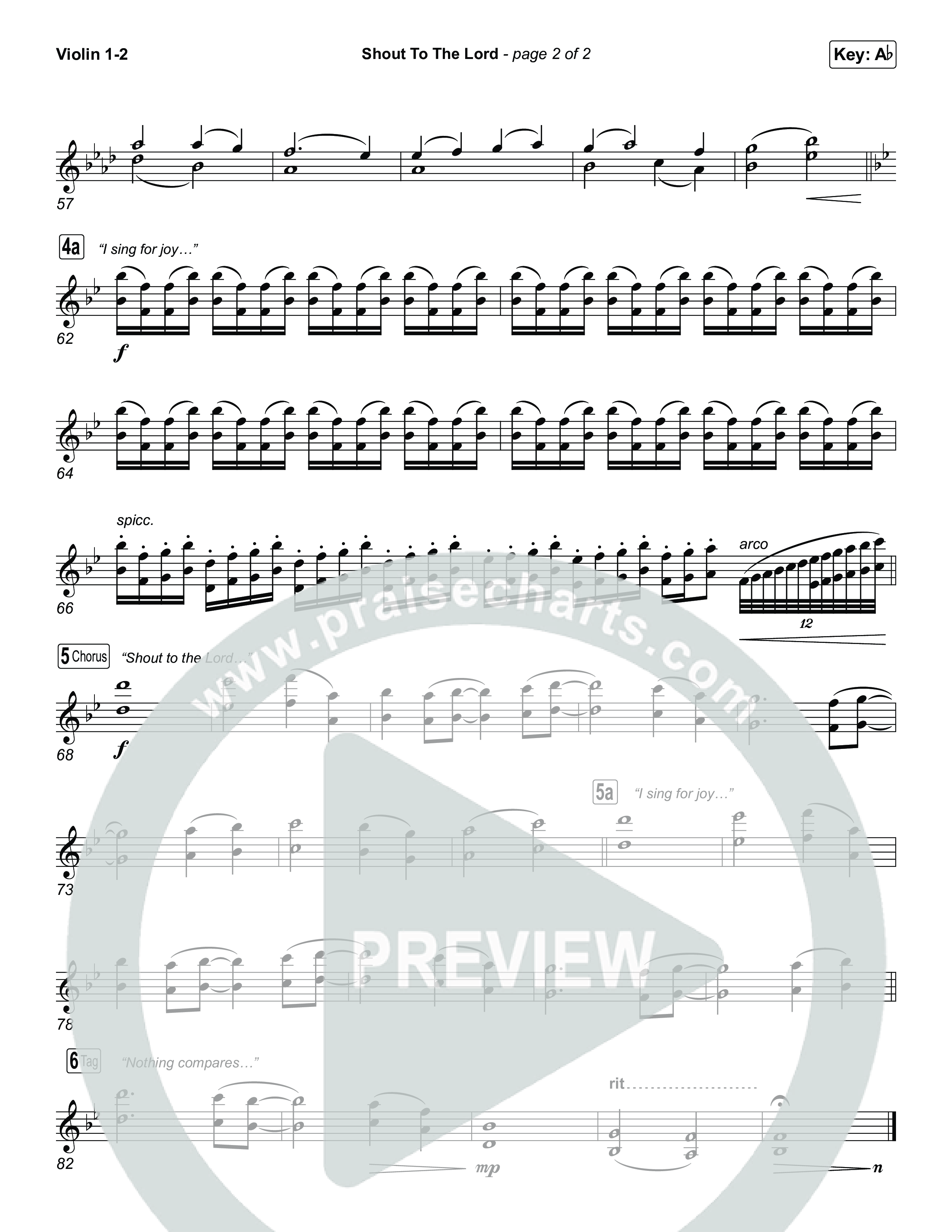 Shout To The Lord (Choral/SATB) String Pack (Travis Cottrell / Brooke Voland / Arr. Mason Brown)