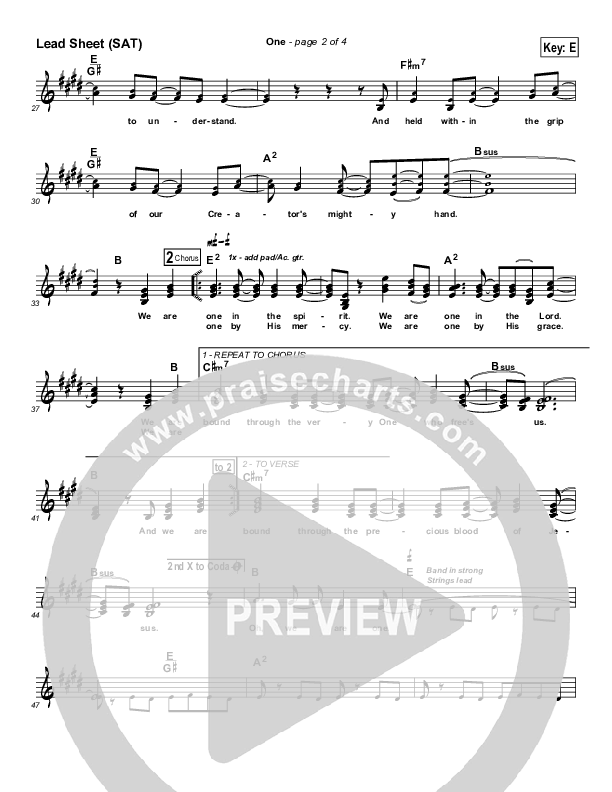 One Lead Sheet (SAT) (Kevin Pledger)