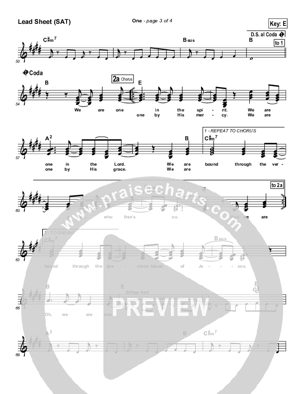 One Lead Sheet (SAT) (Kevin Pledger)
