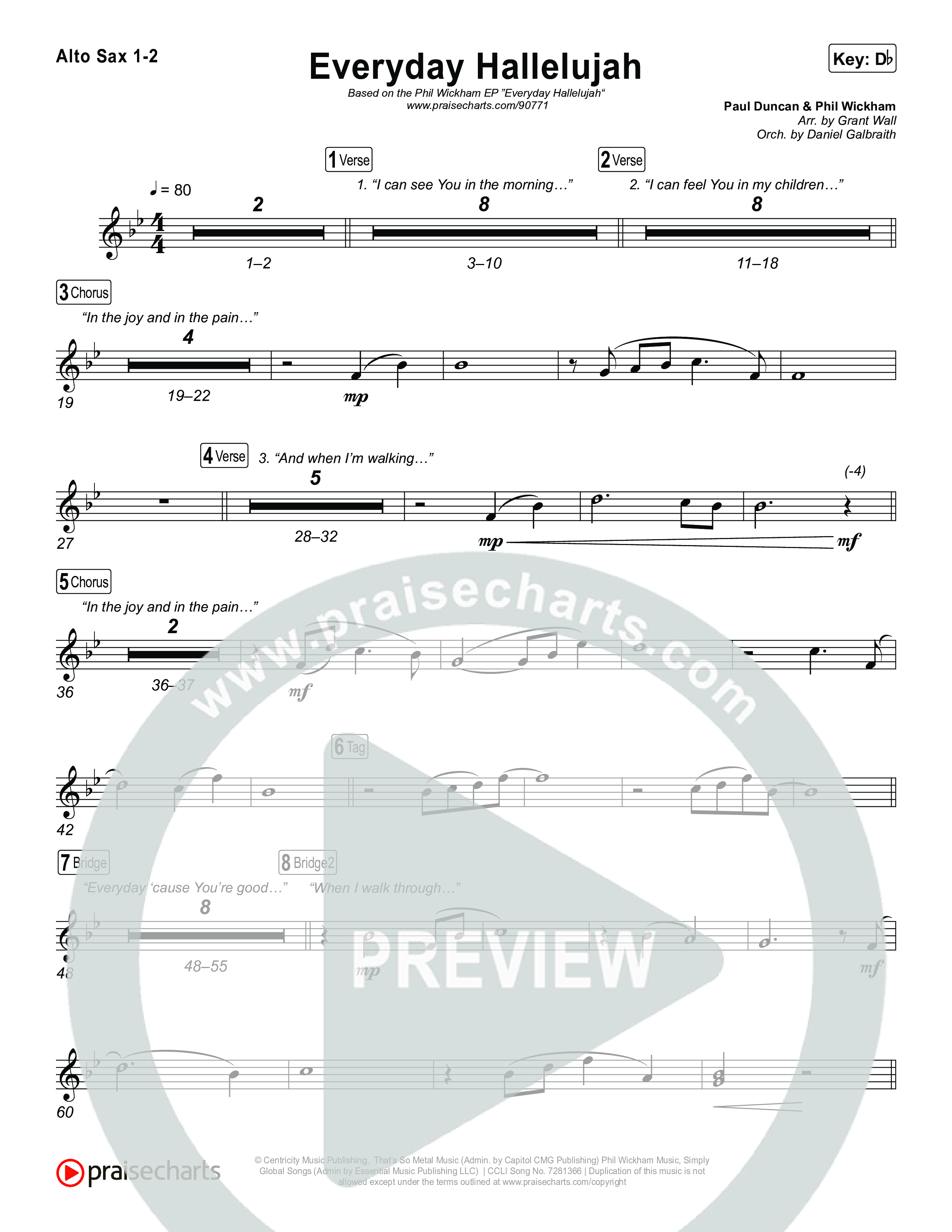 Everyday Hallelujah Sax Pack (Phil Wickham)