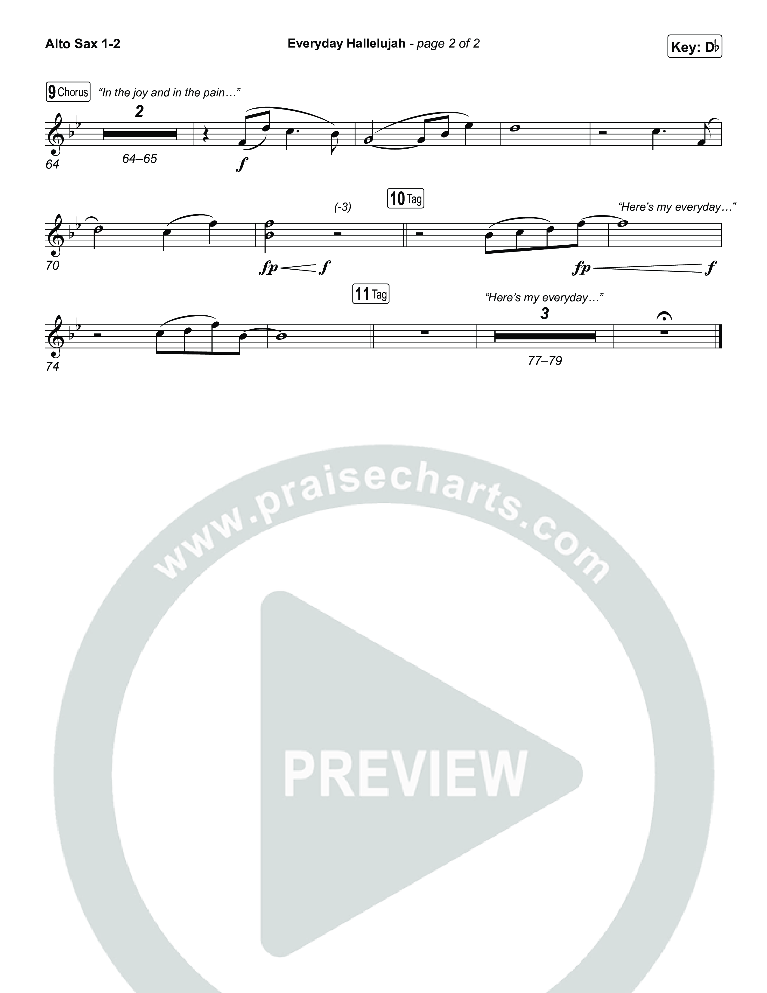 Everyday Hallelujah Sax Pack (Phil Wickham)