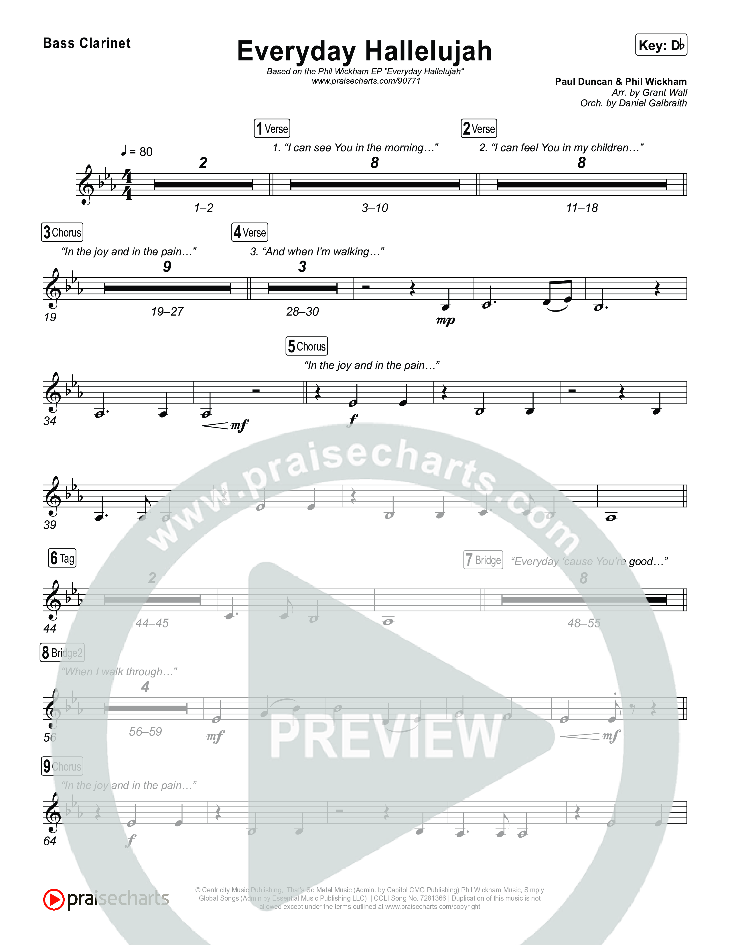 Everyday Hallelujah Clarinet 1,2 (Phil Wickham)