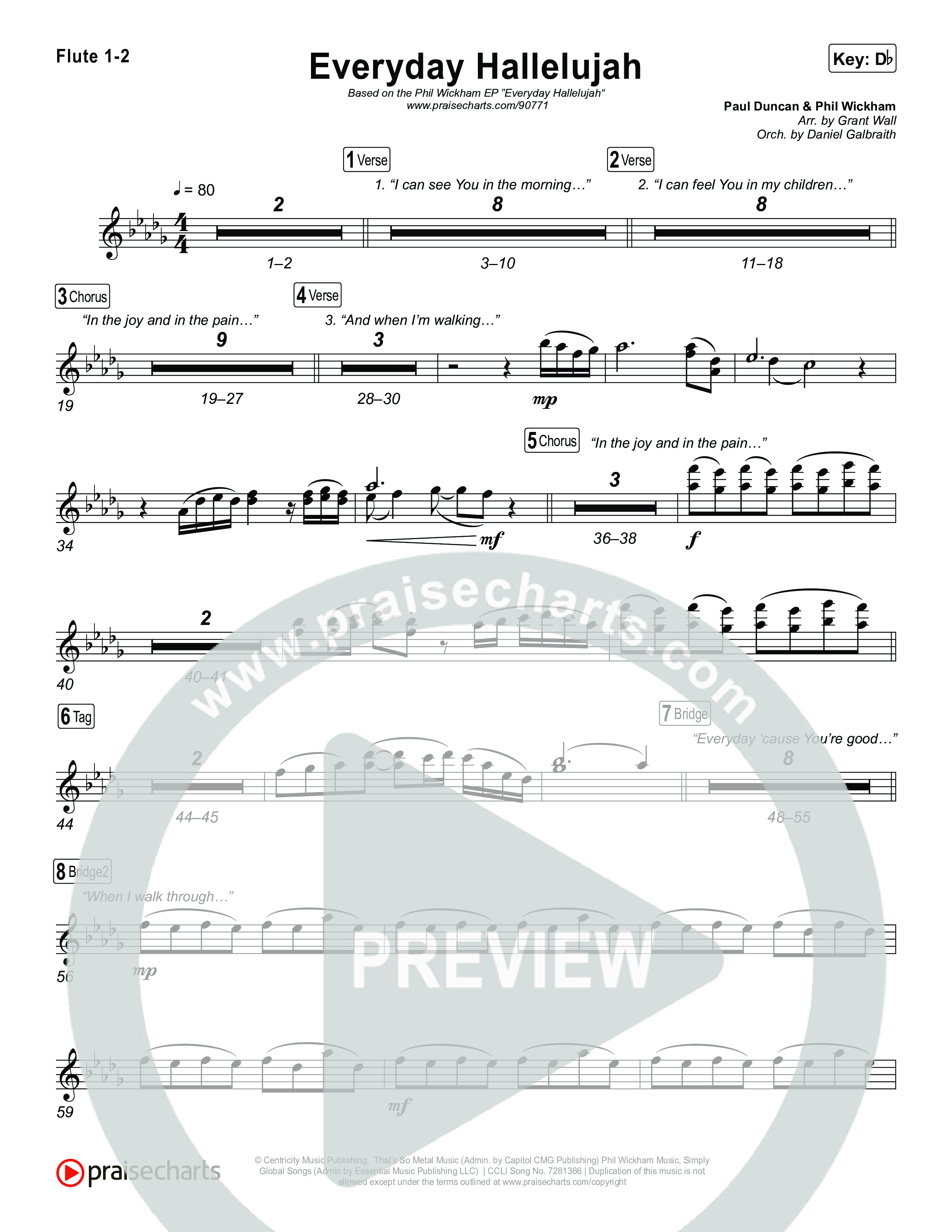 Everyday Hallelujah Flute 1,2 (Phil Wickham)