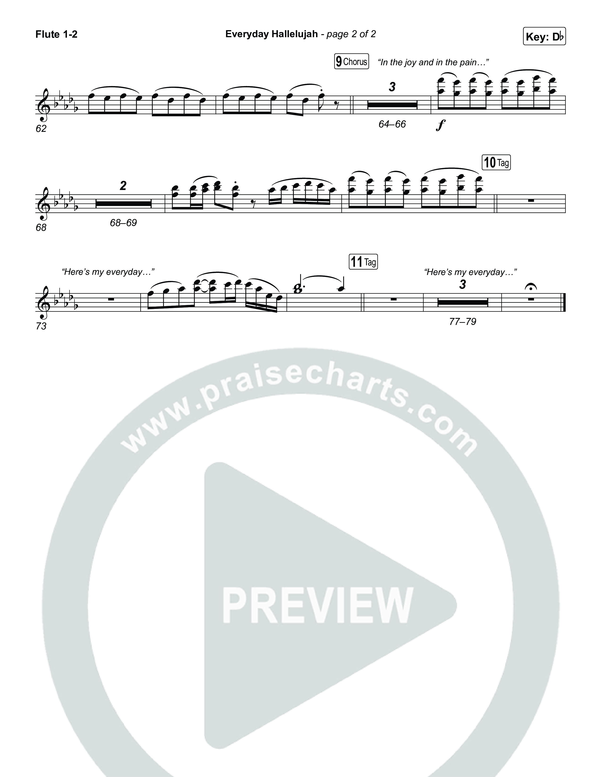 Everyday Hallelujah Flute 1,2 (Phil Wickham)