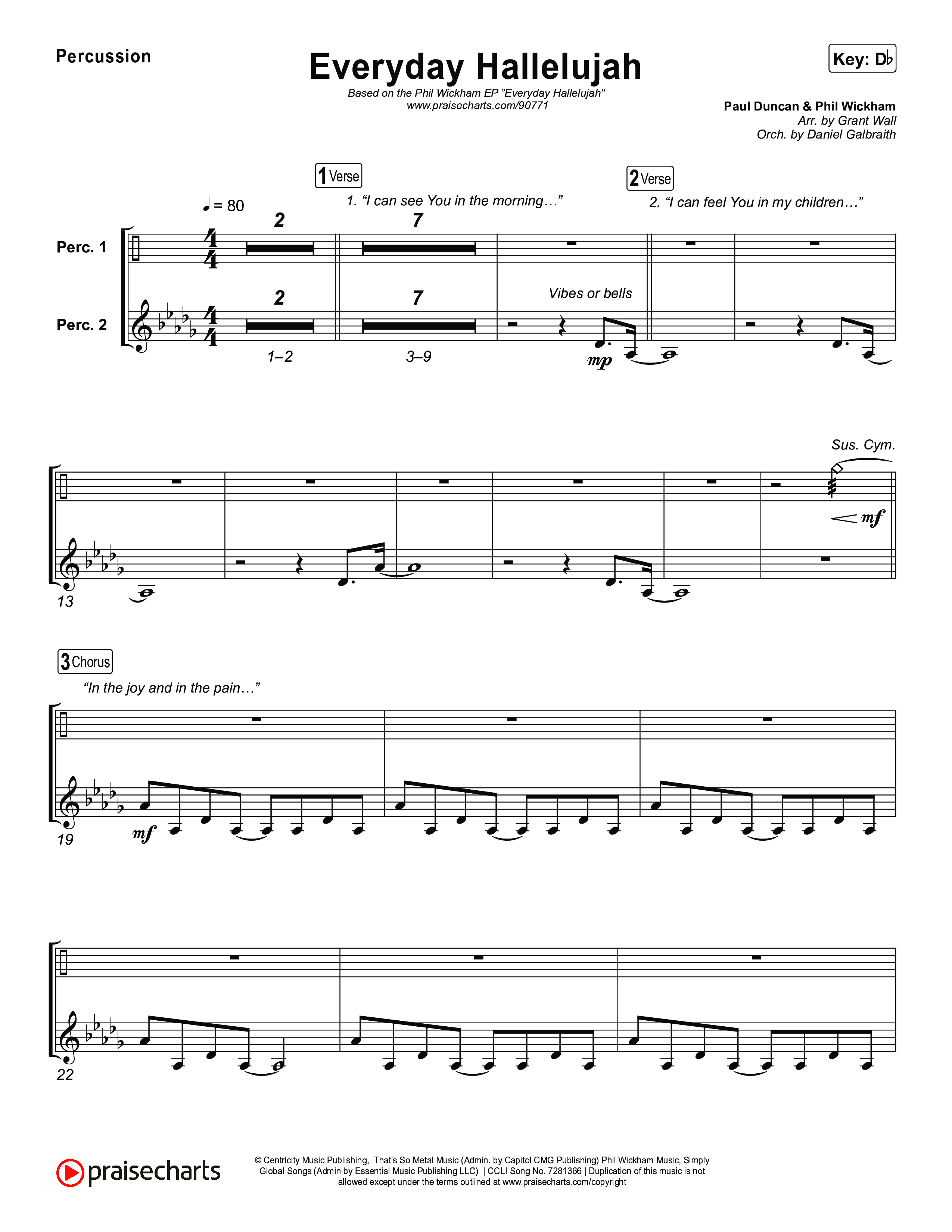 Everyday Hallelujah Percussion (Phil Wickham)