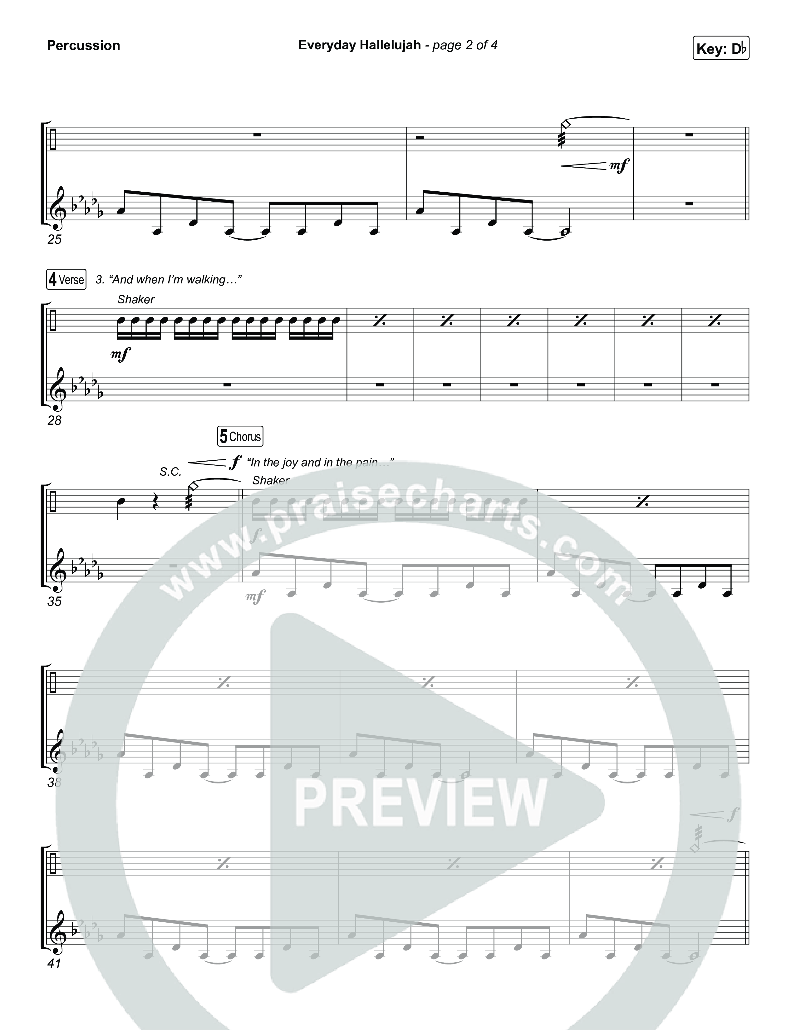 Everyday Hallelujah Percussion (Phil Wickham)