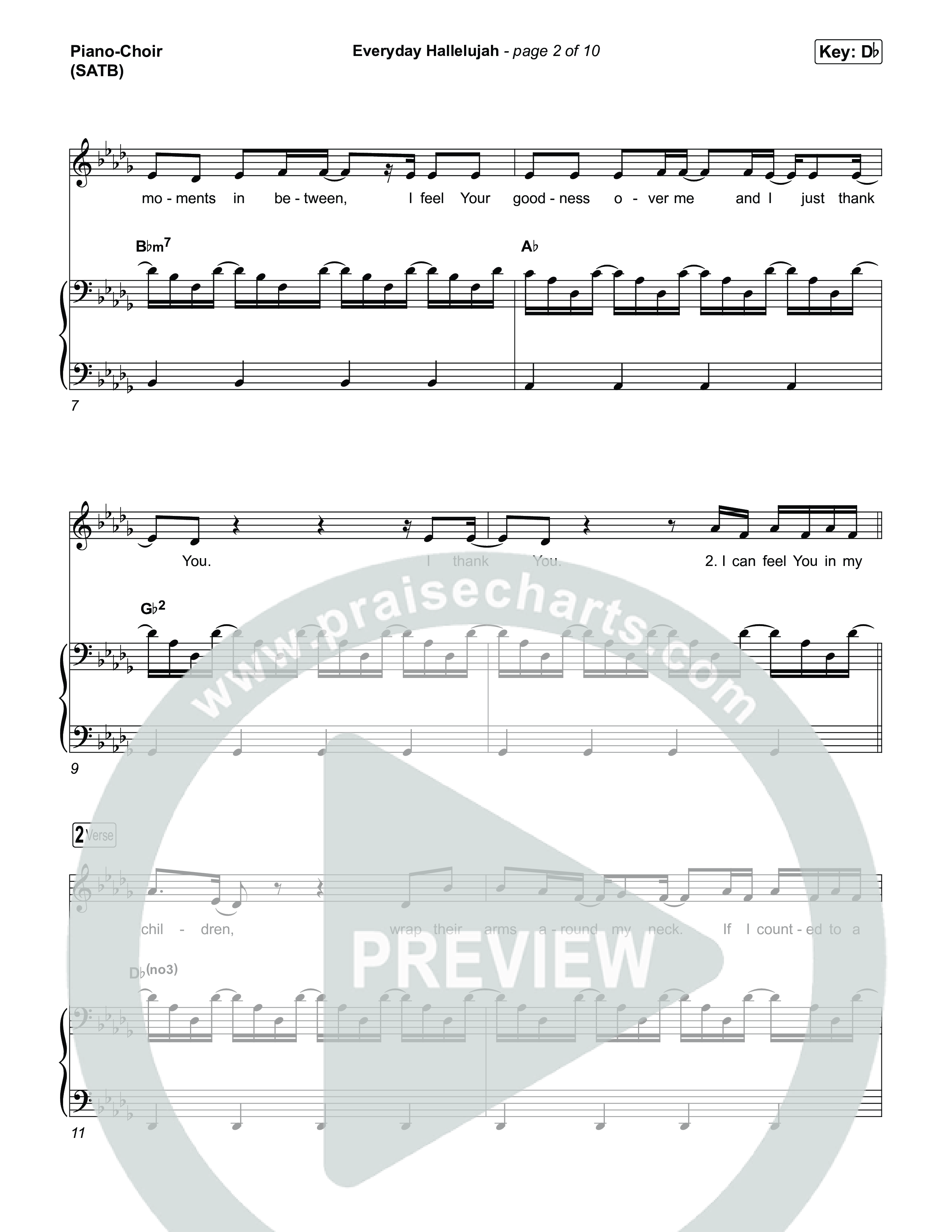 Everyday Hallelujah Piano/Vocal (SATB) (Phil Wickham)