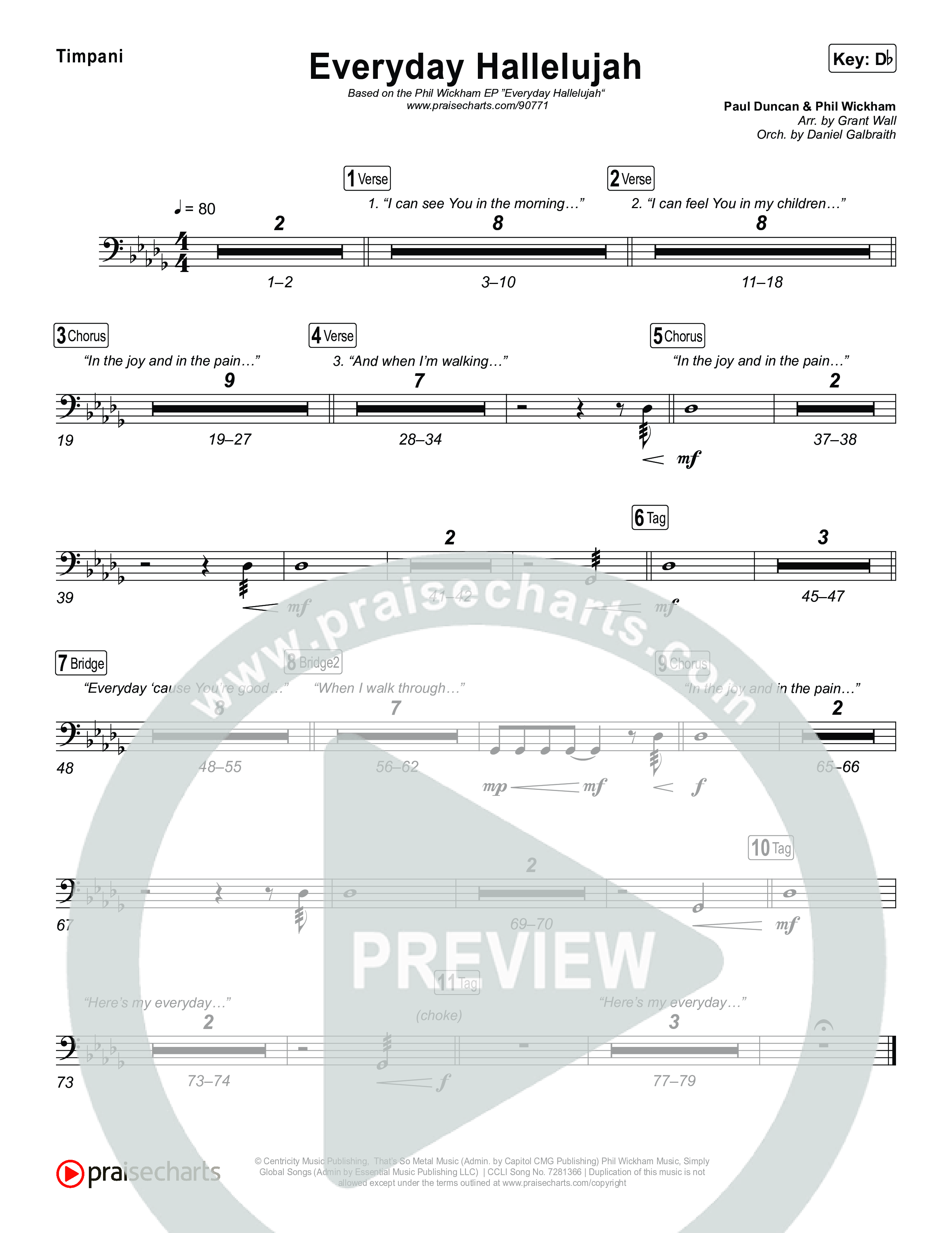 Everyday Hallelujah Timpani (Phil Wickham)