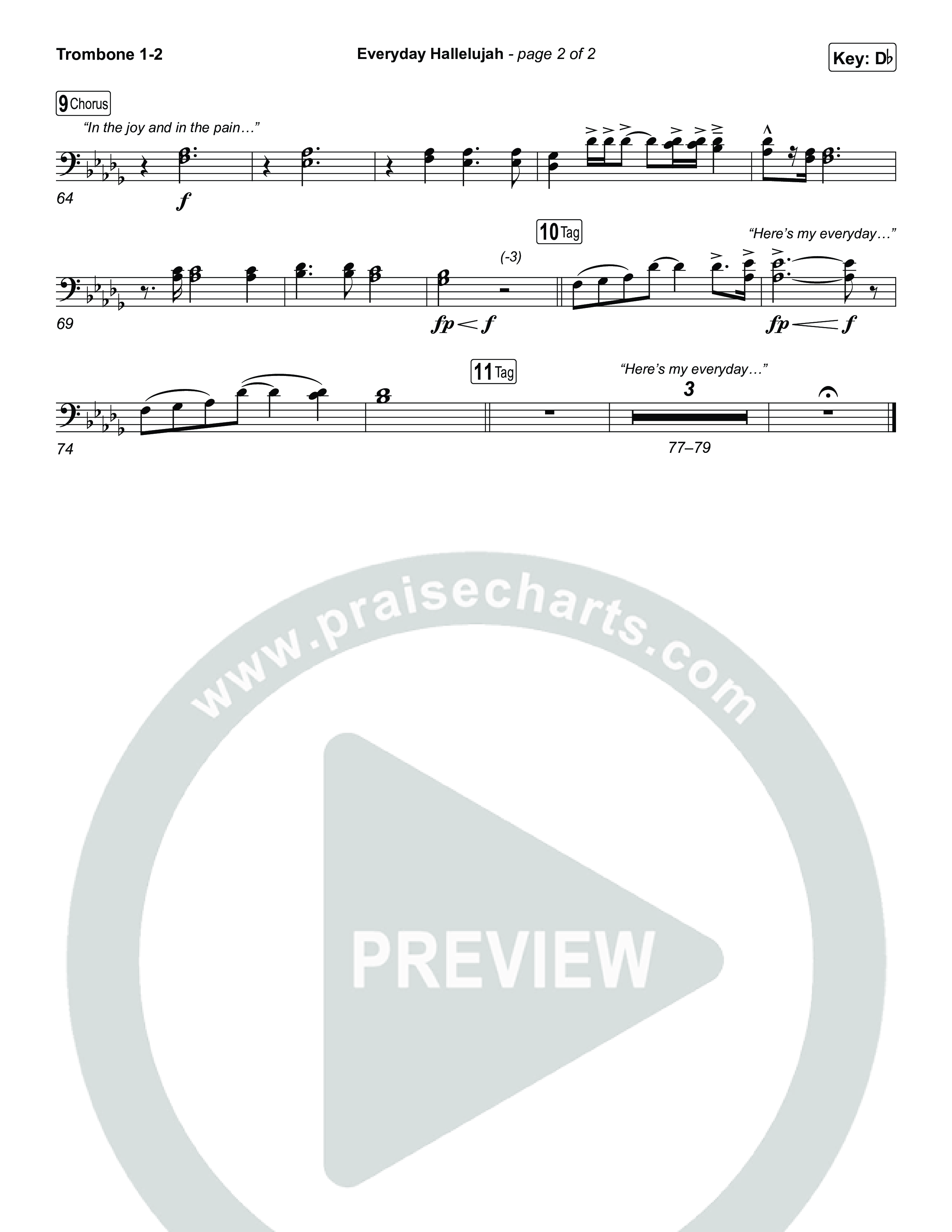 Everyday Hallelujah Trombone 1,2 (Phil Wickham)