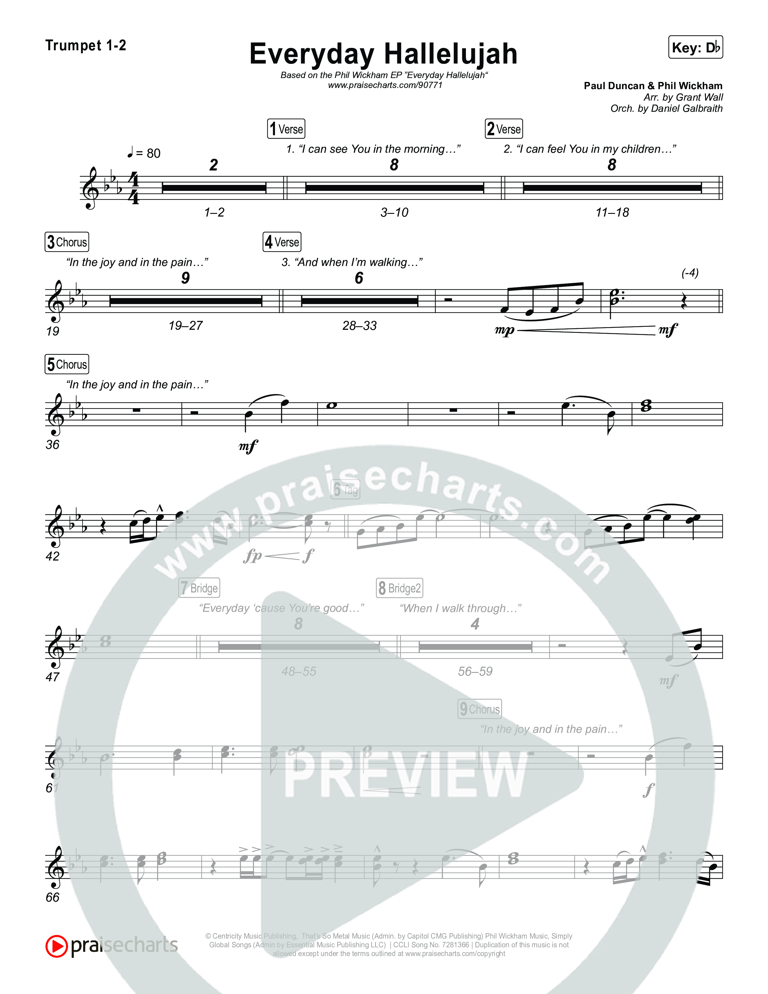 Everyday Hallelujah Brass Pack (Phil Wickham)