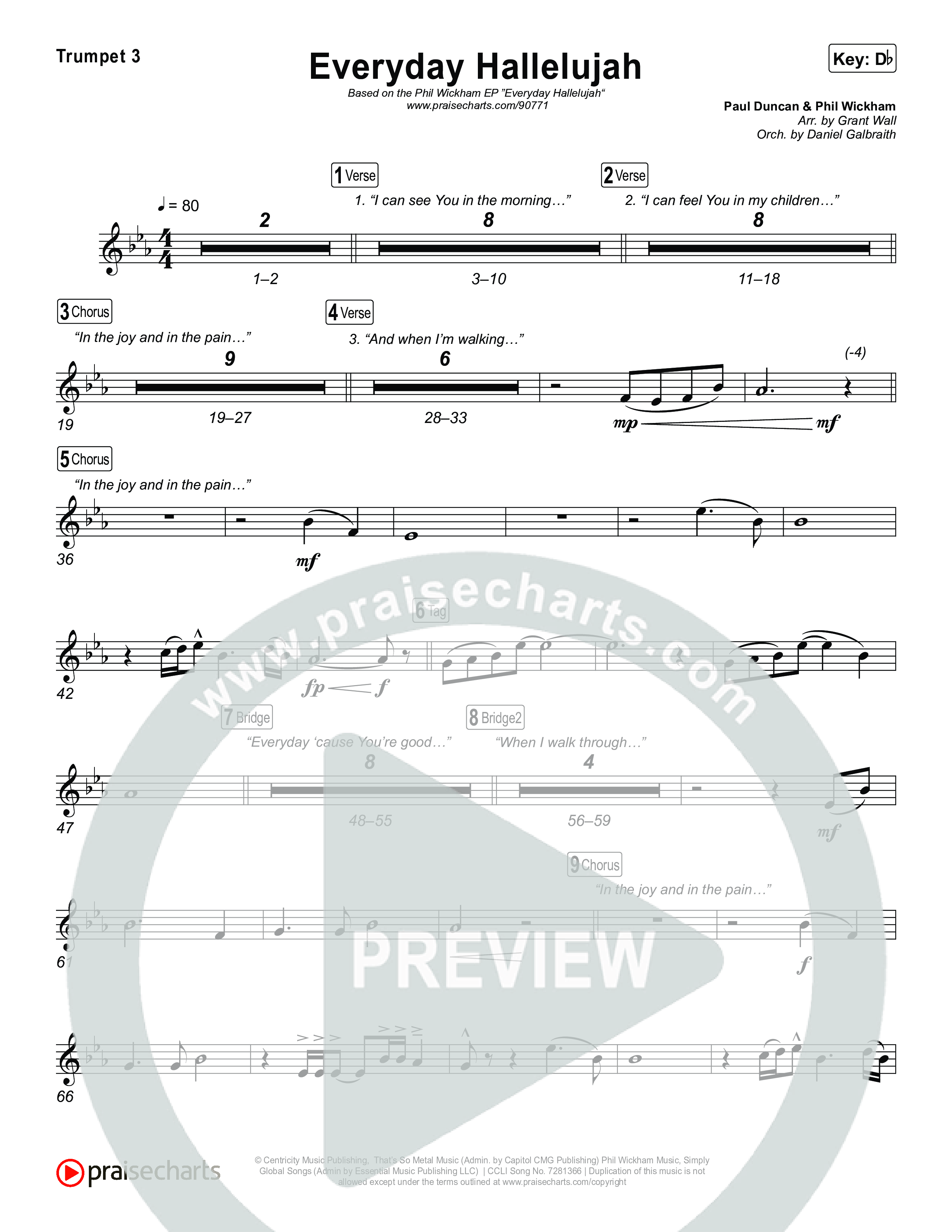 Everyday Hallelujah Trumpet 1,2 (Phil Wickham)