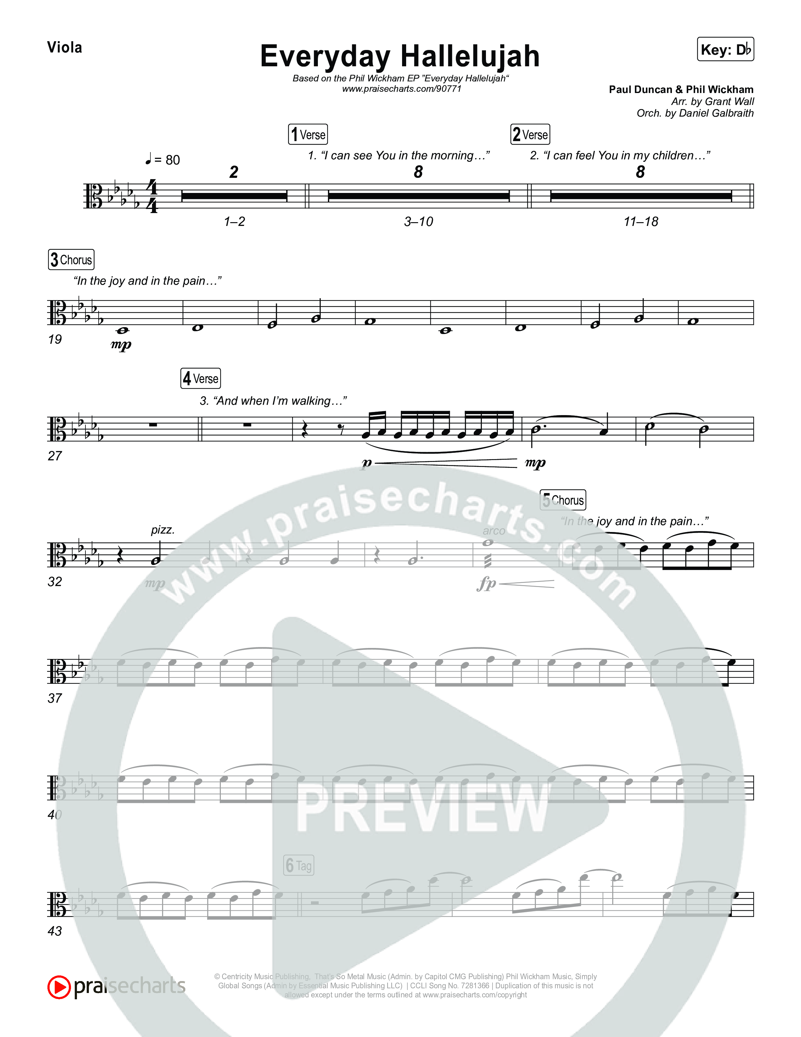 Everyday Hallelujah Viola (Phil Wickham)