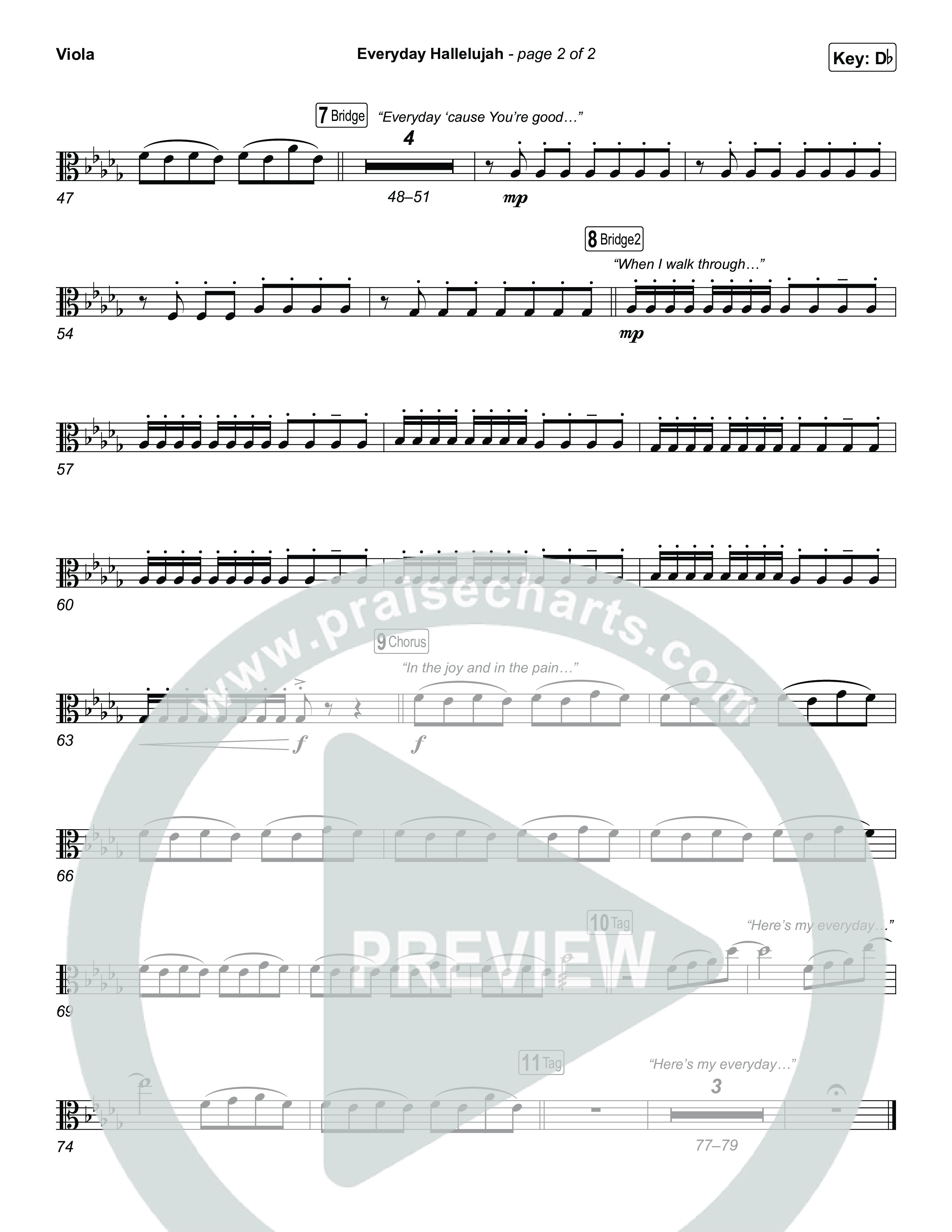 Everyday Hallelujah Viola (Phil Wickham)
