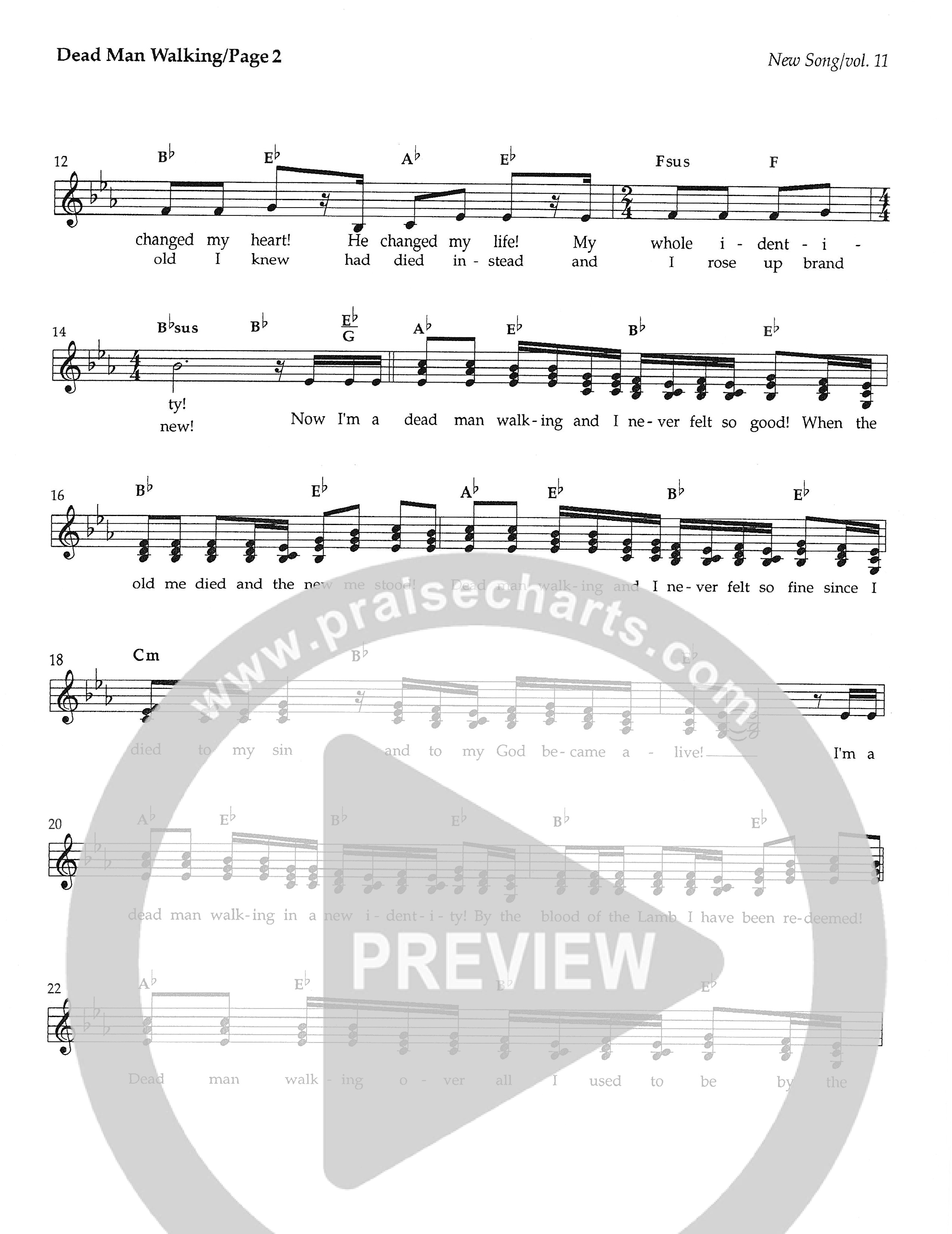 Dead Man Walking Lead Sheet (SAT) (Dennis Jernigan)