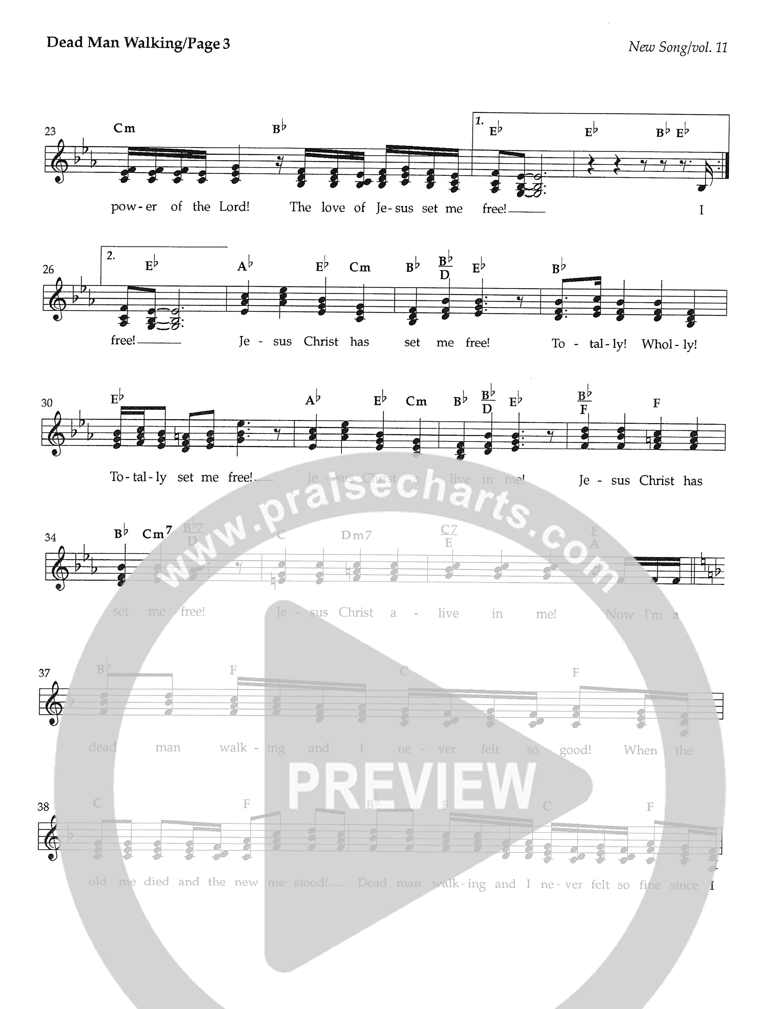 Dead Man Walking Lead Sheet (SAT) (Dennis Jernigan)