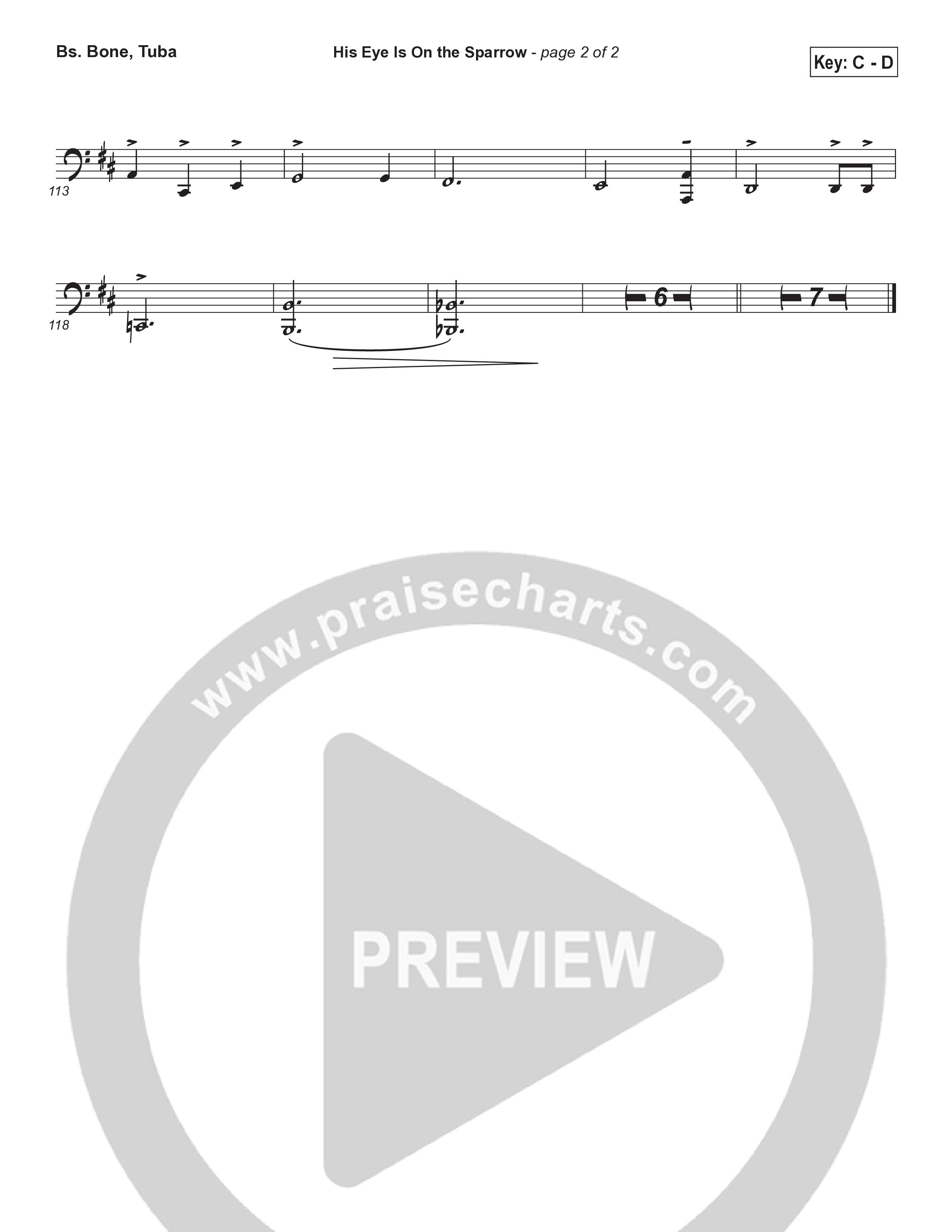 His Eye Is On The Sparrow (Choral Anthem SATB) Orchestration (Brad Henderson)