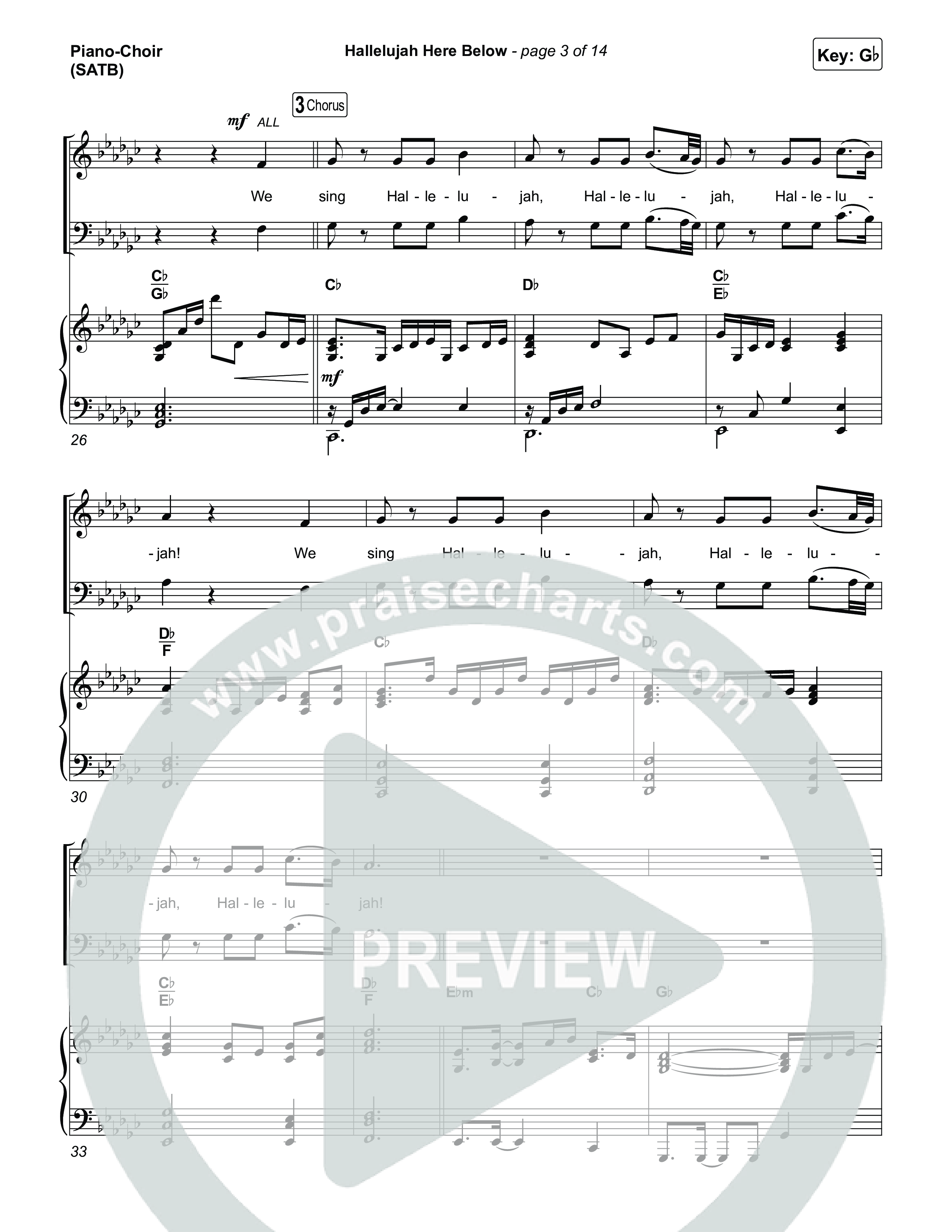 Hallelujah Here Below Piano/Vocal Pack (Tiffany Hudson)