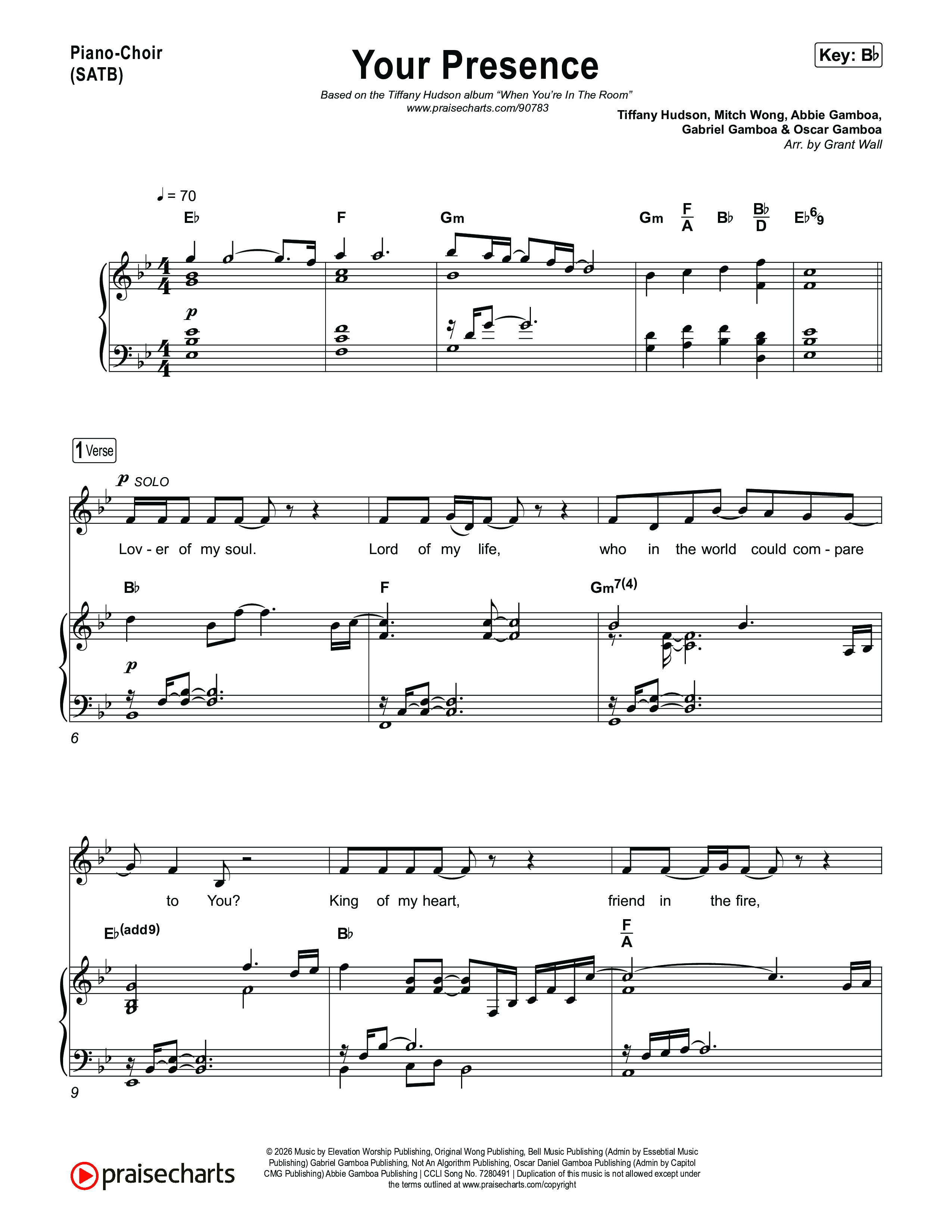 Your Presence Piano/Vocal Pack (Tiffany Hudson)