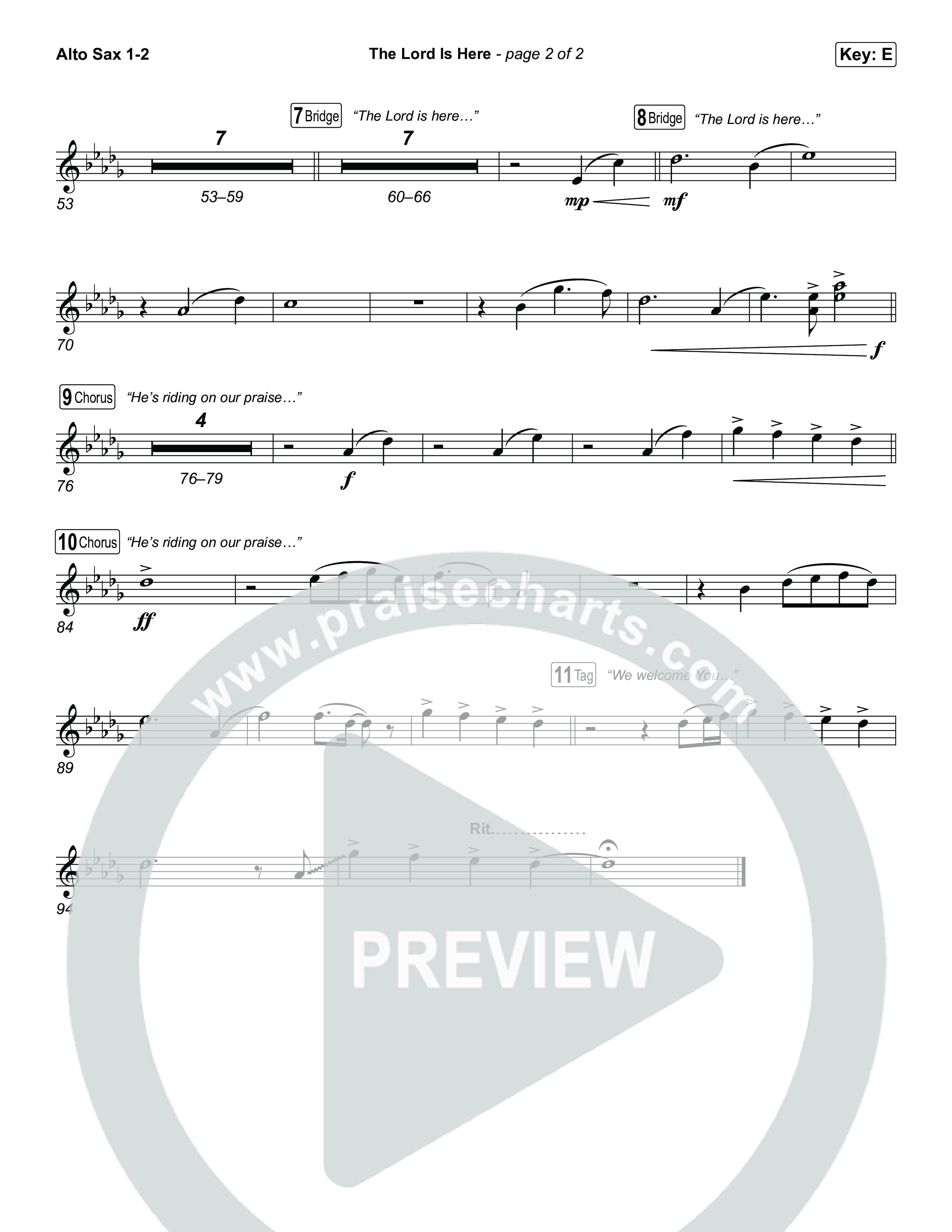 The Lord Is Here Sax Pack (Tiffany Hudson)