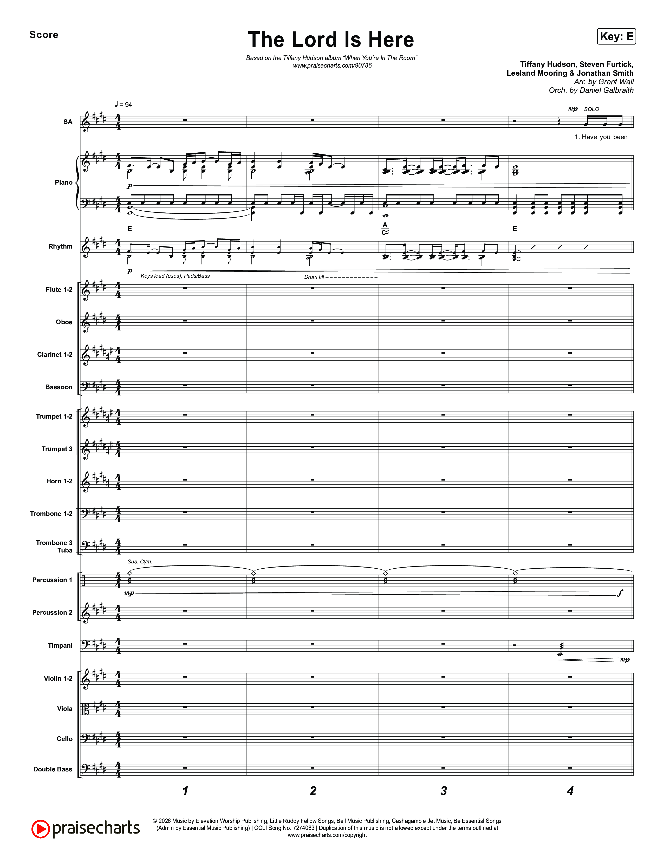 The Lord Is Here Orchestration (Tiffany Hudson)