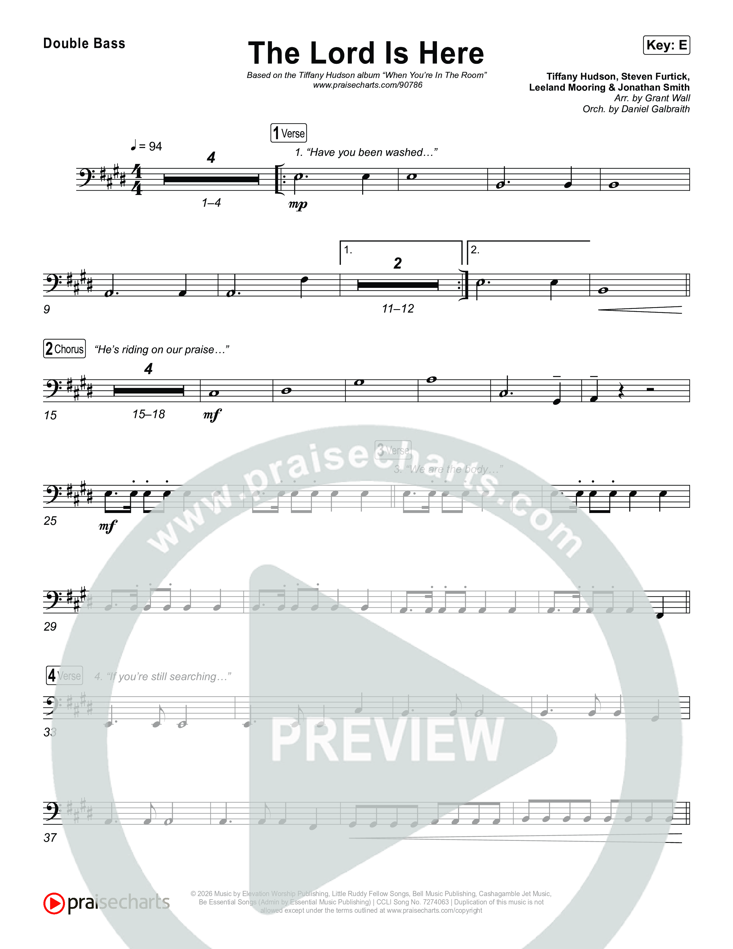 The Lord Is Here String Bass (Tiffany Hudson)