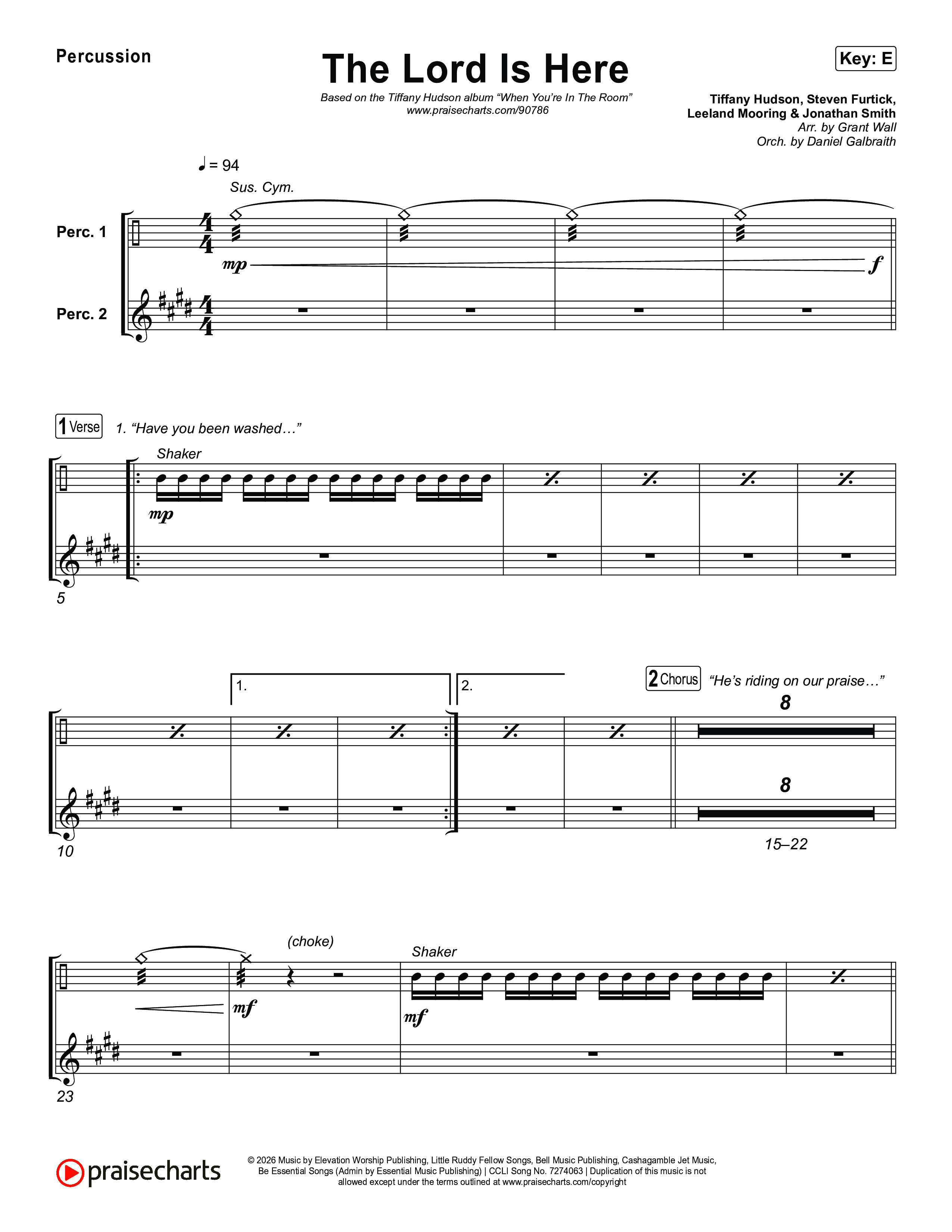 The Lord Is Here Percussion (Tiffany Hudson)