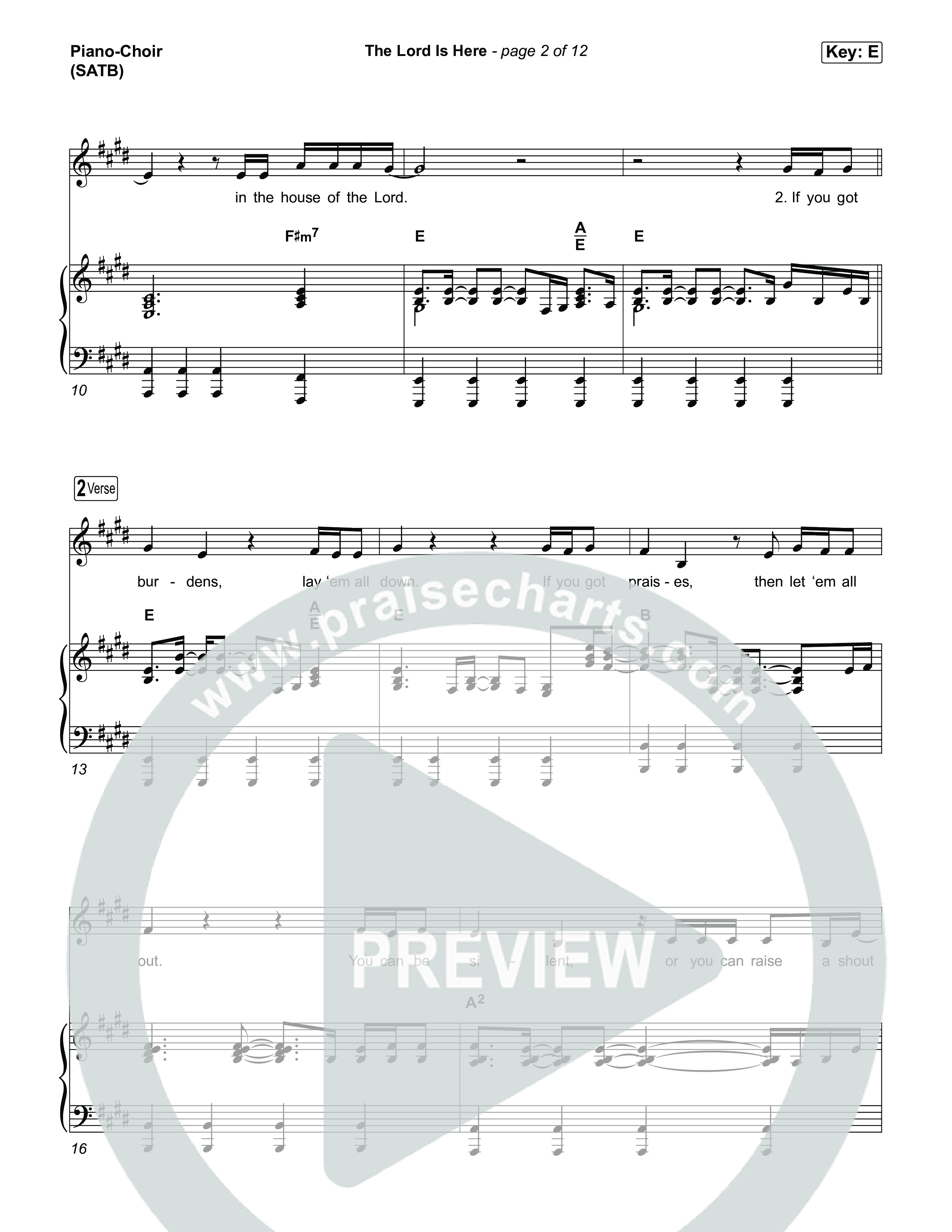 The Lord Is Here Piano/Vocal Pack (Tiffany Hudson)