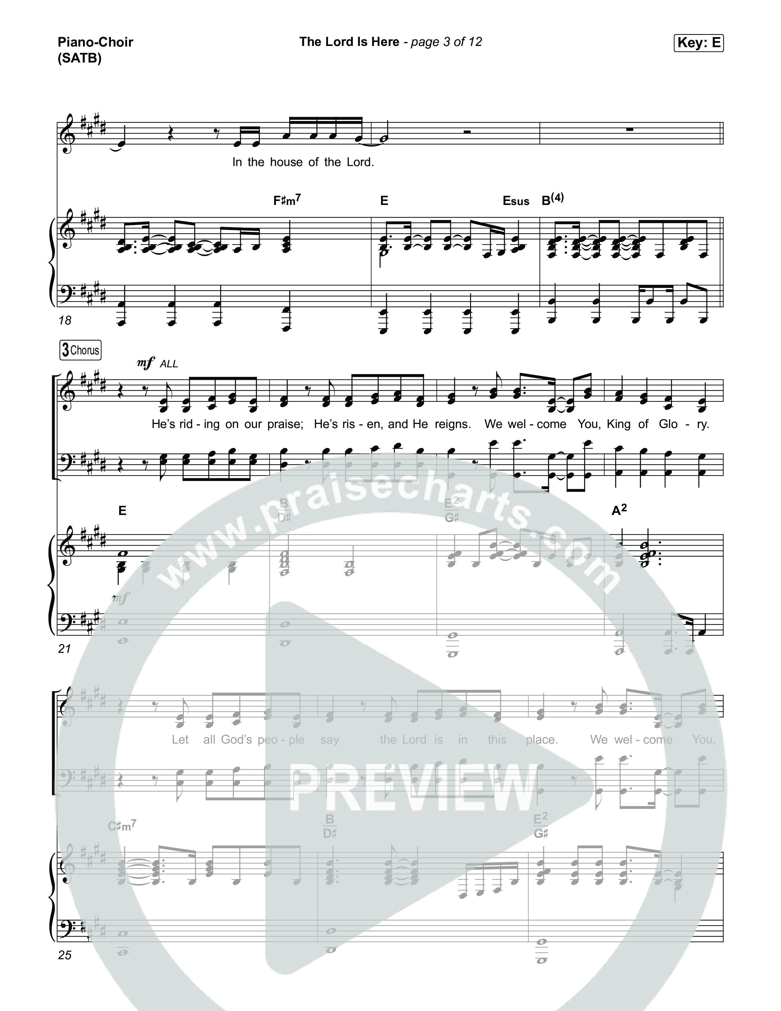 The Lord Is Here Piano/Vocal Pack (Tiffany Hudson)