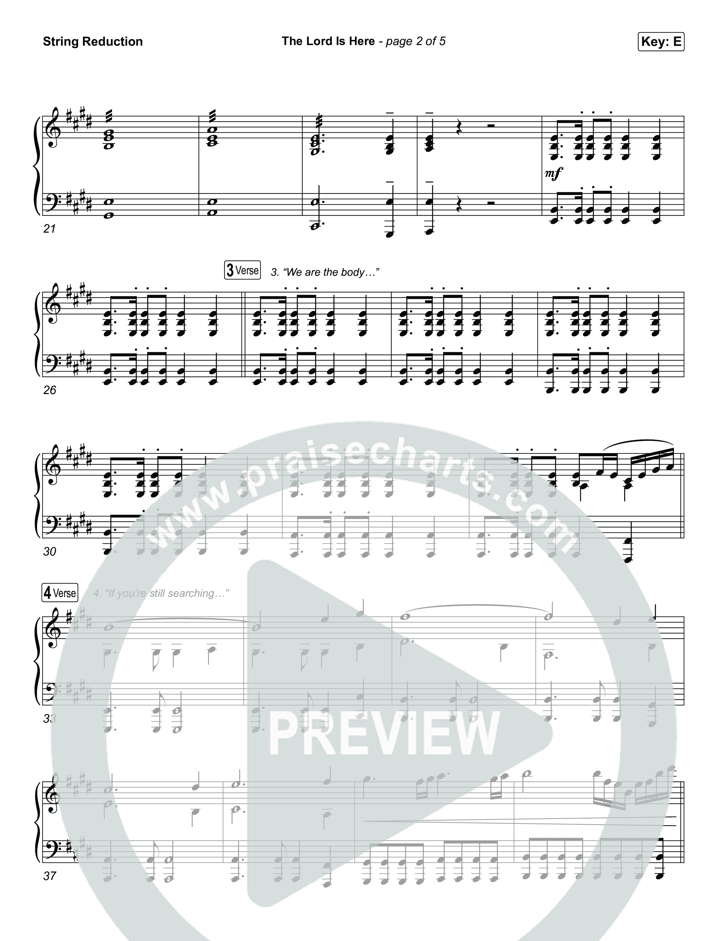 The Lord Is Here String Reduction (Tiffany Hudson)