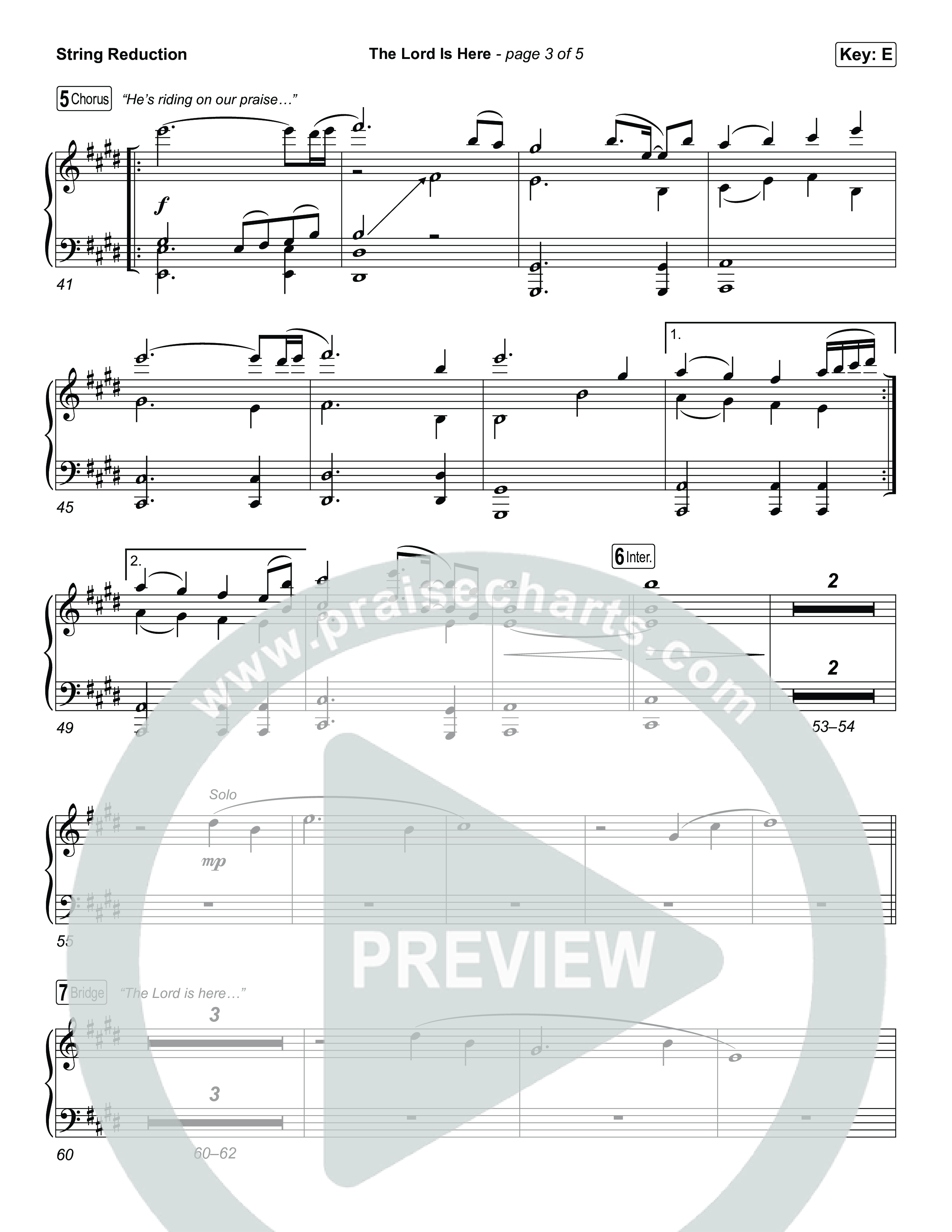 The Lord Is Here String Reduction (Tiffany Hudson)