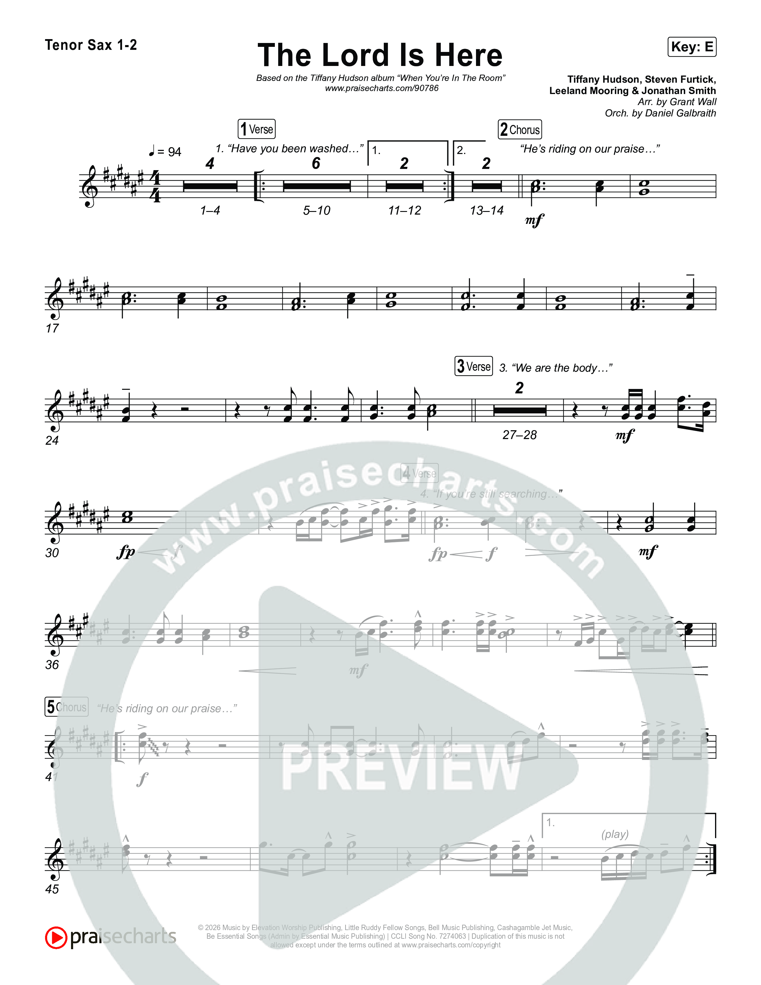 The Lord Is Here Sax Pack (Tiffany Hudson)