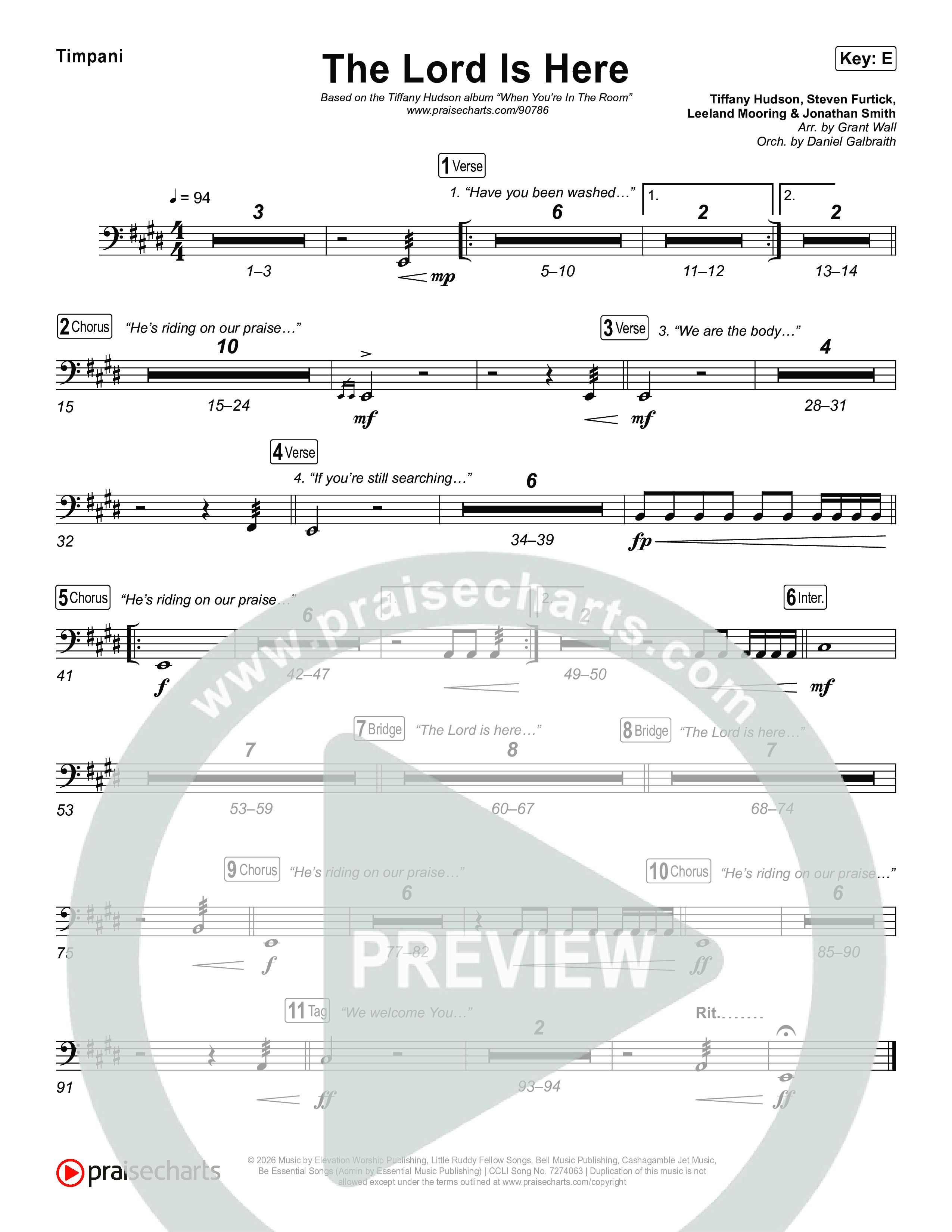 The Lord Is Here Timpani (Tiffany Hudson)