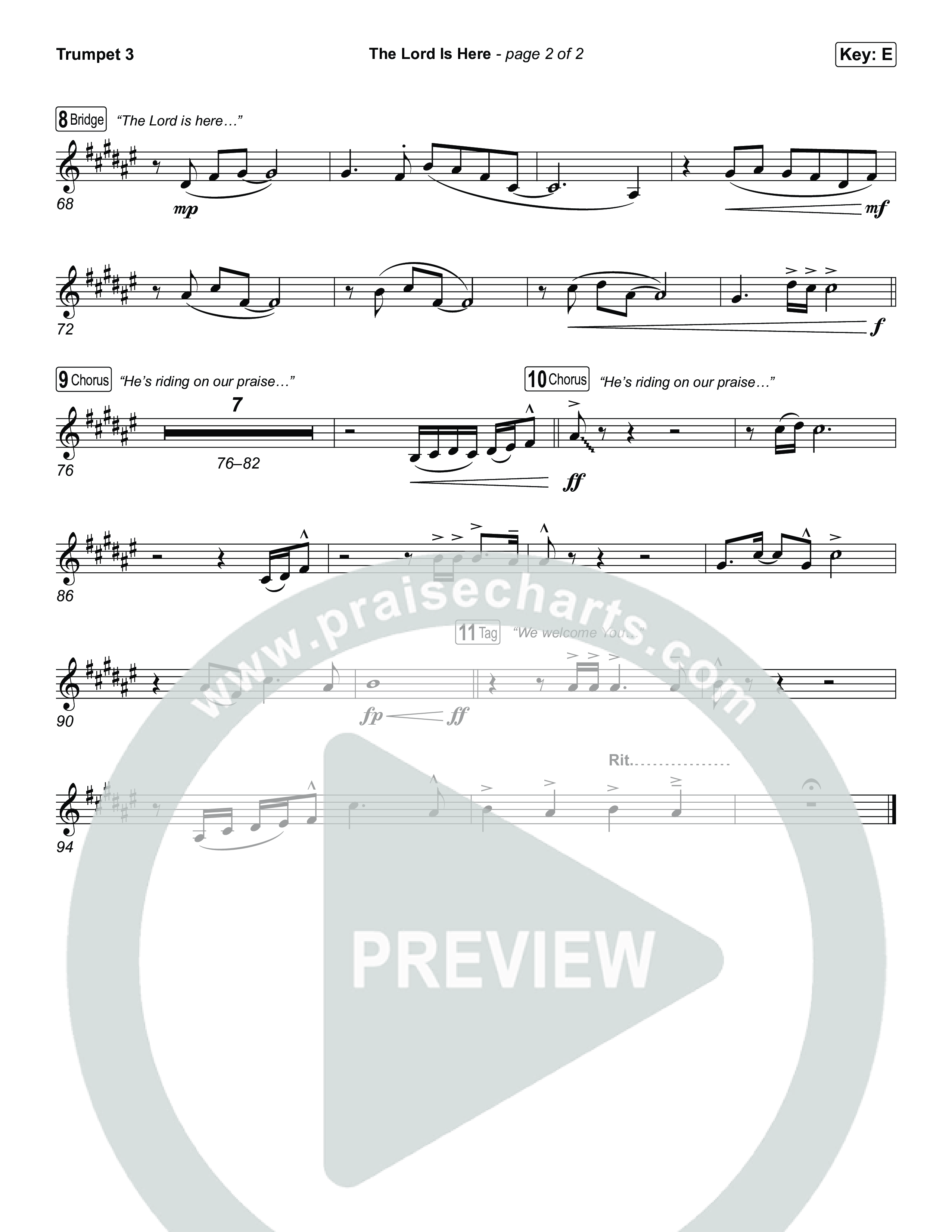 The Lord Is Here Trumpet 3 (Tiffany Hudson)
